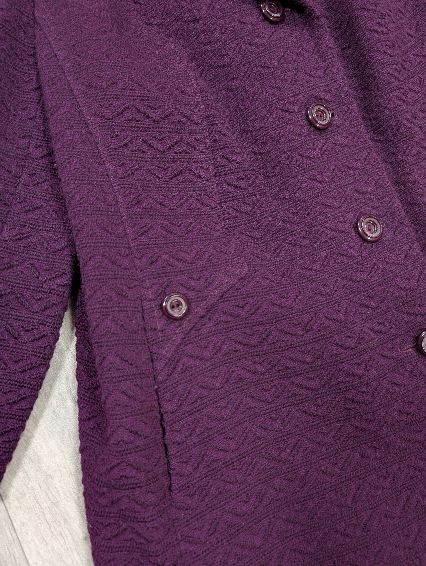 1960s purple wool coat - L/XL