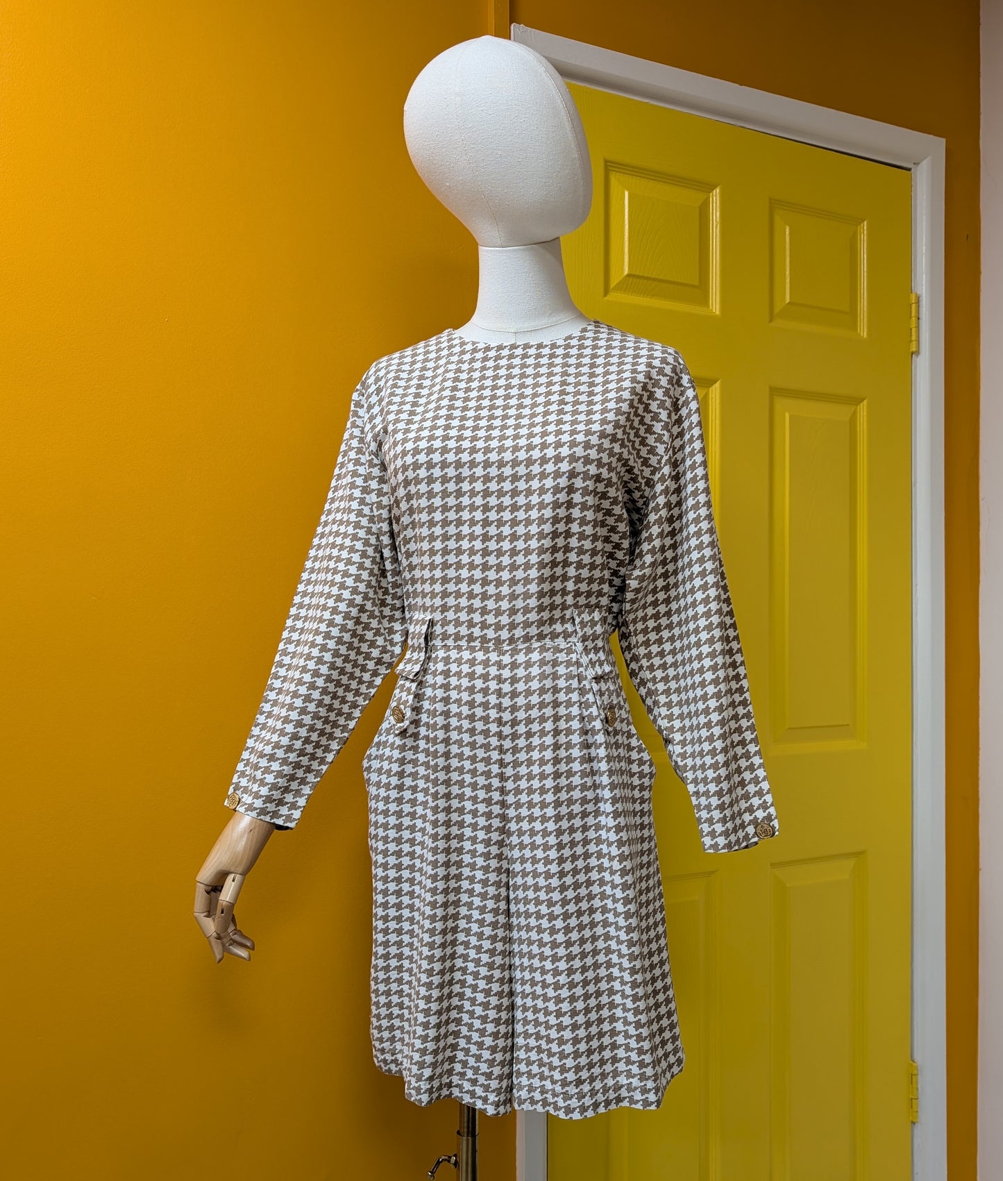 1980s dogtooth playsuit - Size 10