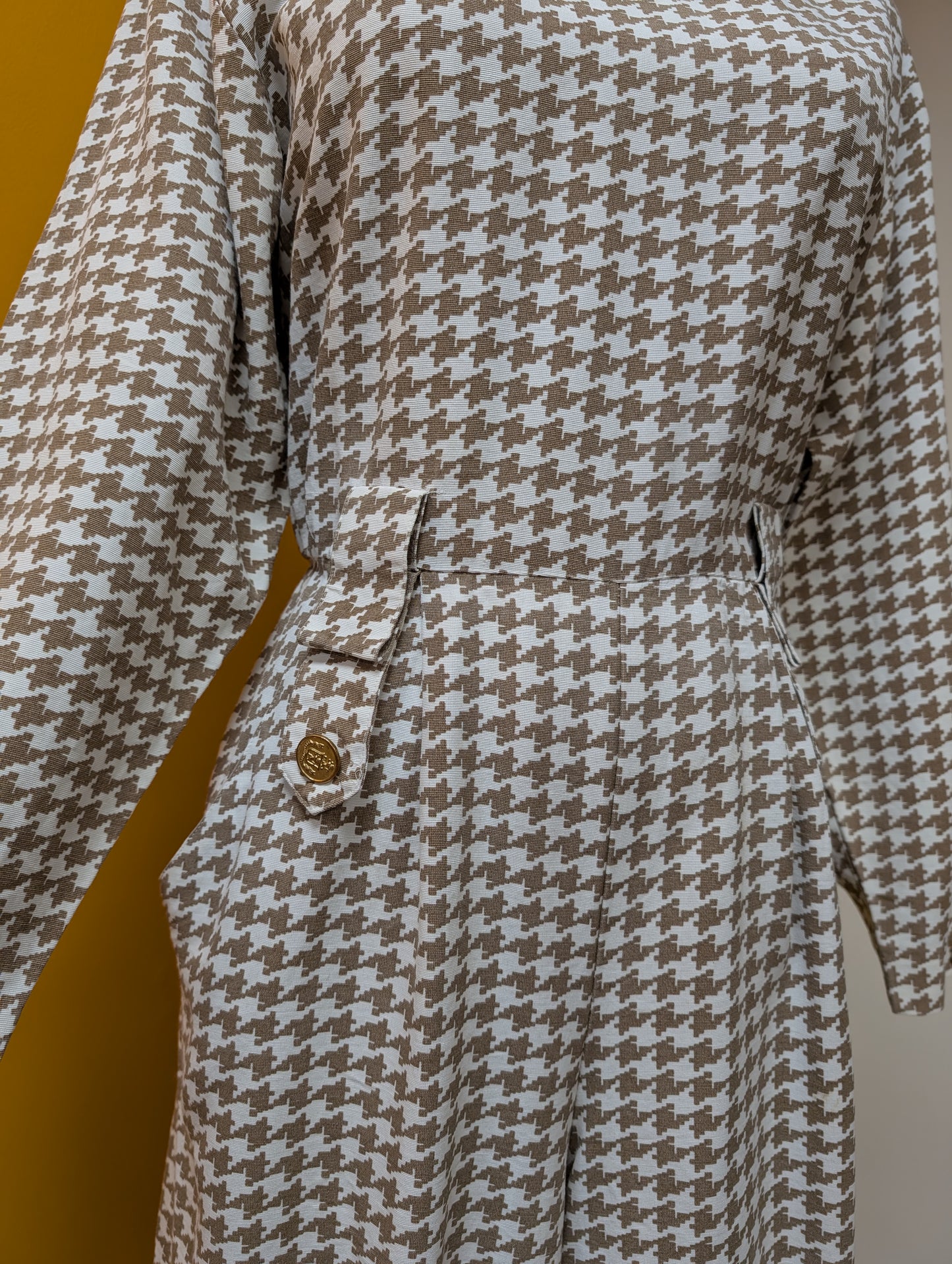 1980s dogtooth playsuit - Size 10