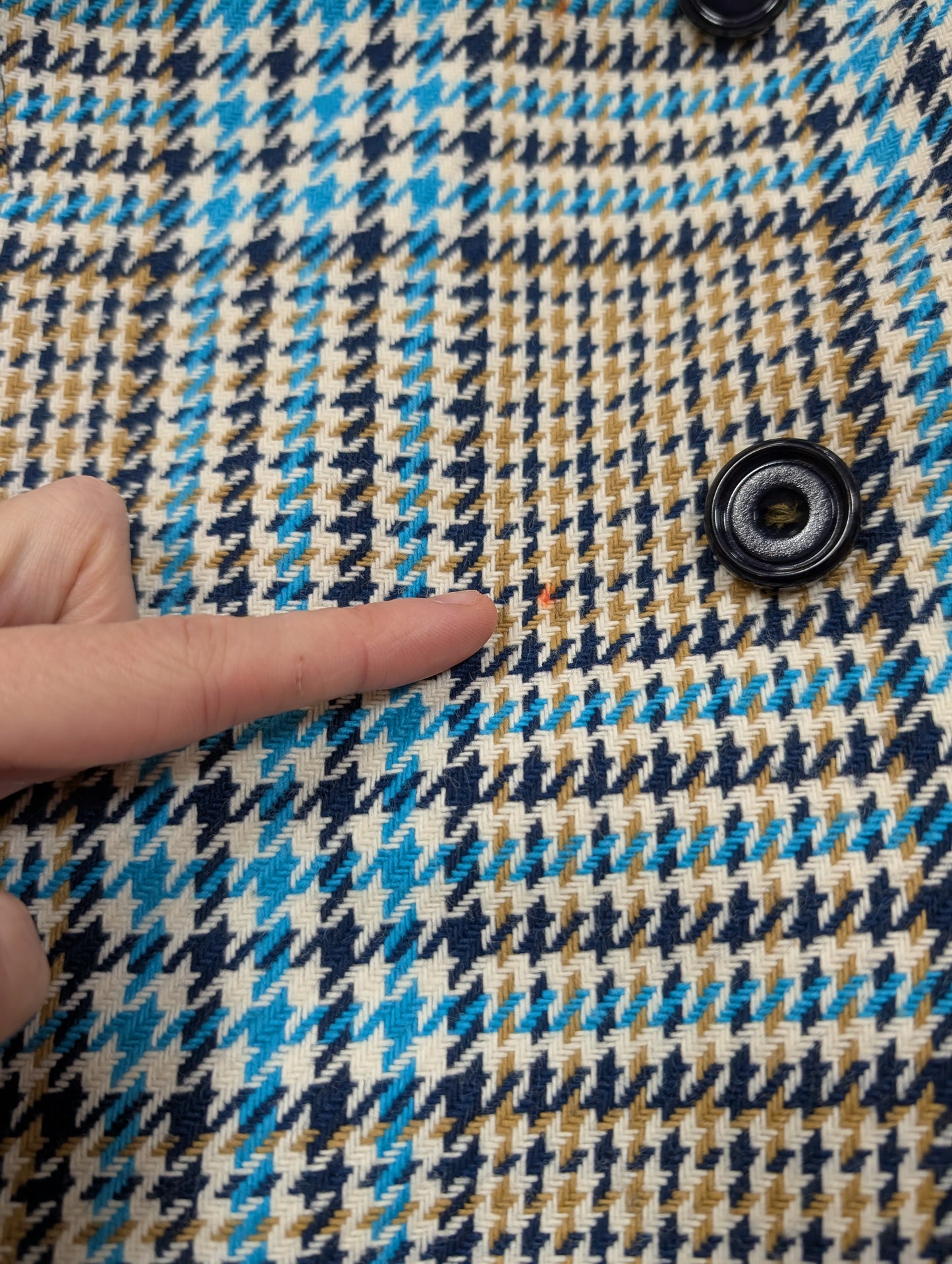 1970s blue check jacket - 8/10/12