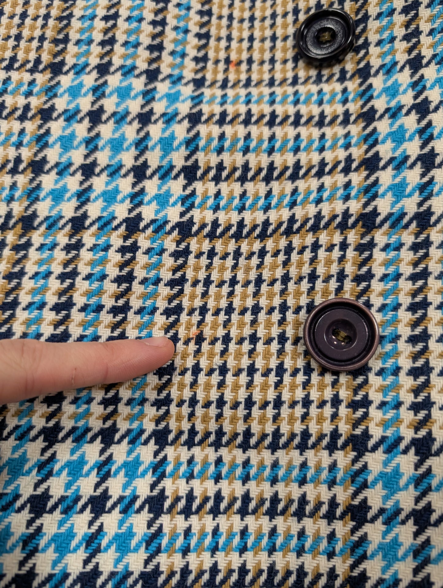 1970s blue check jacket - 8/10/12