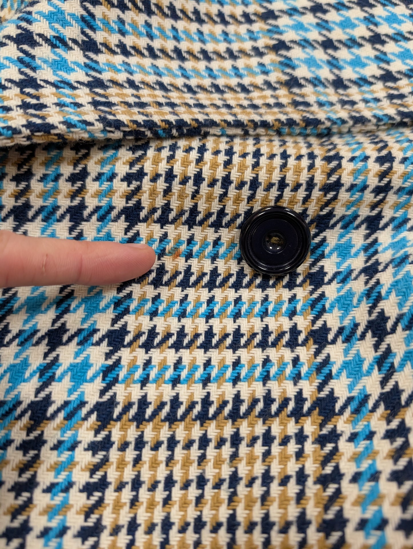 1970s blue check jacket - 8/10/12