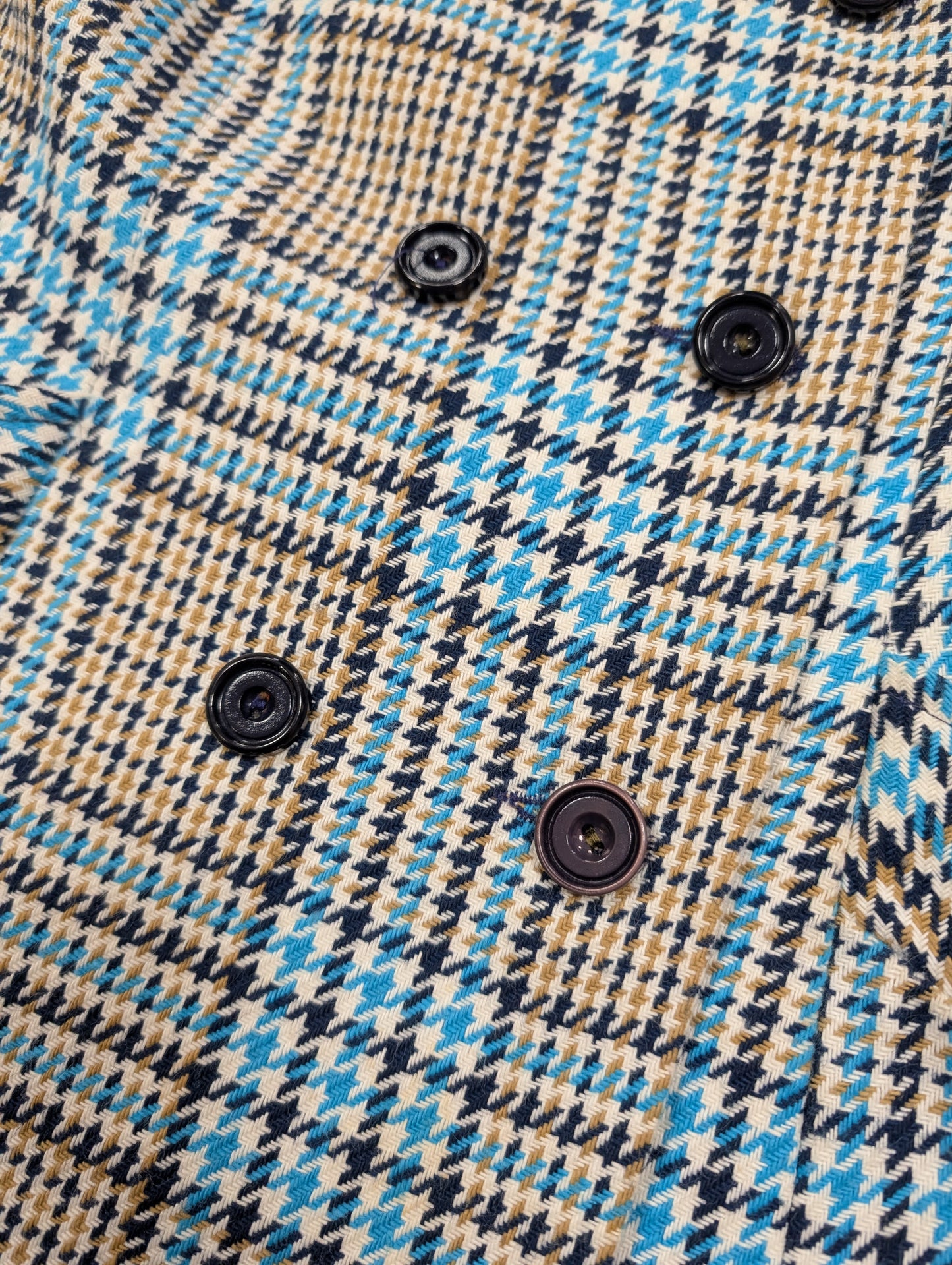 1970s blue check jacket - 8/10/12