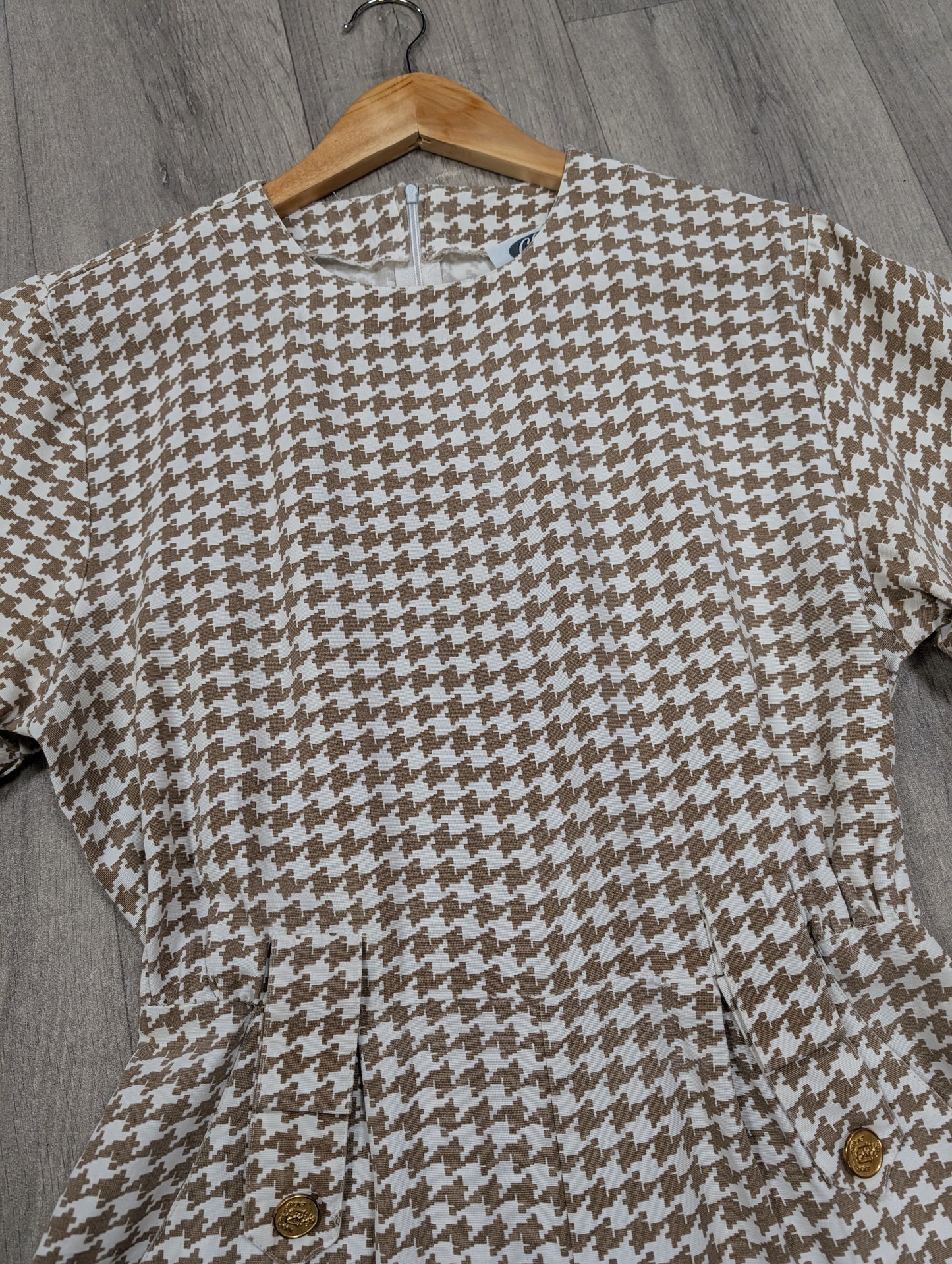 1980s dogtooth playsuit - Size 10