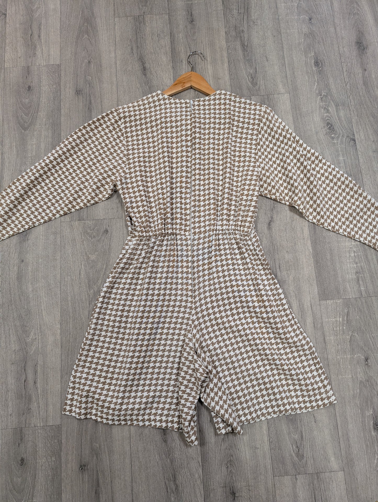 1980s dogtooth playsuit - Size 10