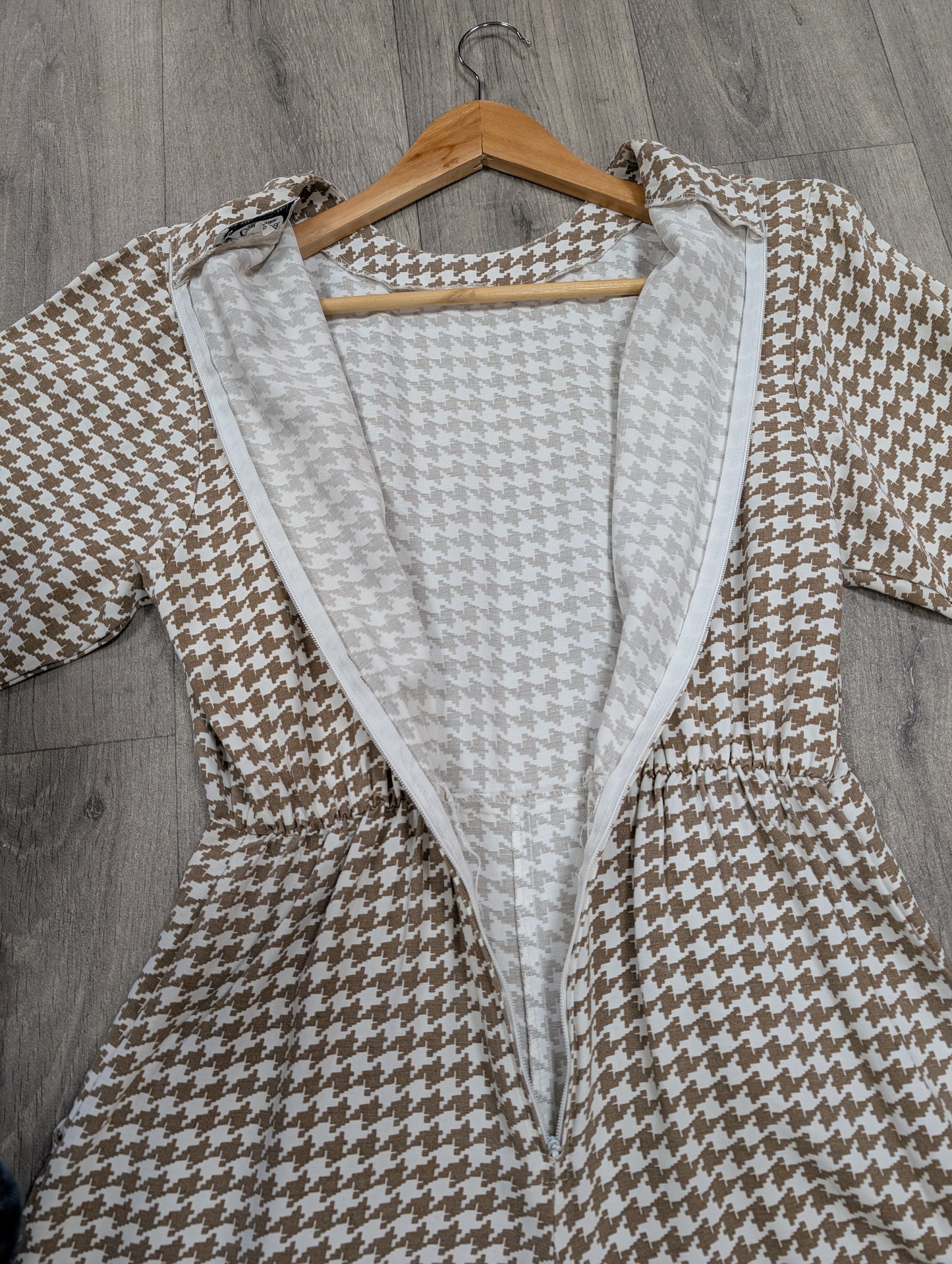 1980s dogtooth playsuit - Size 10