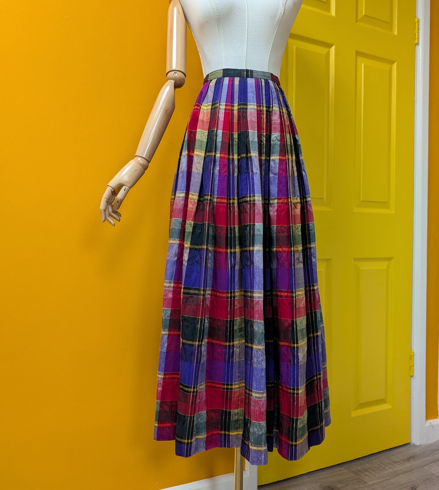 1980s Windsmoor silk skirt - 25.5" waist