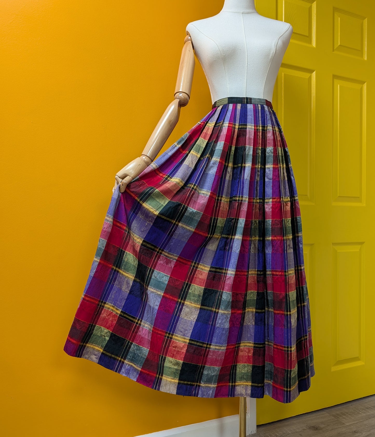 1980s Windsmoor silk skirt - 25.5" waist