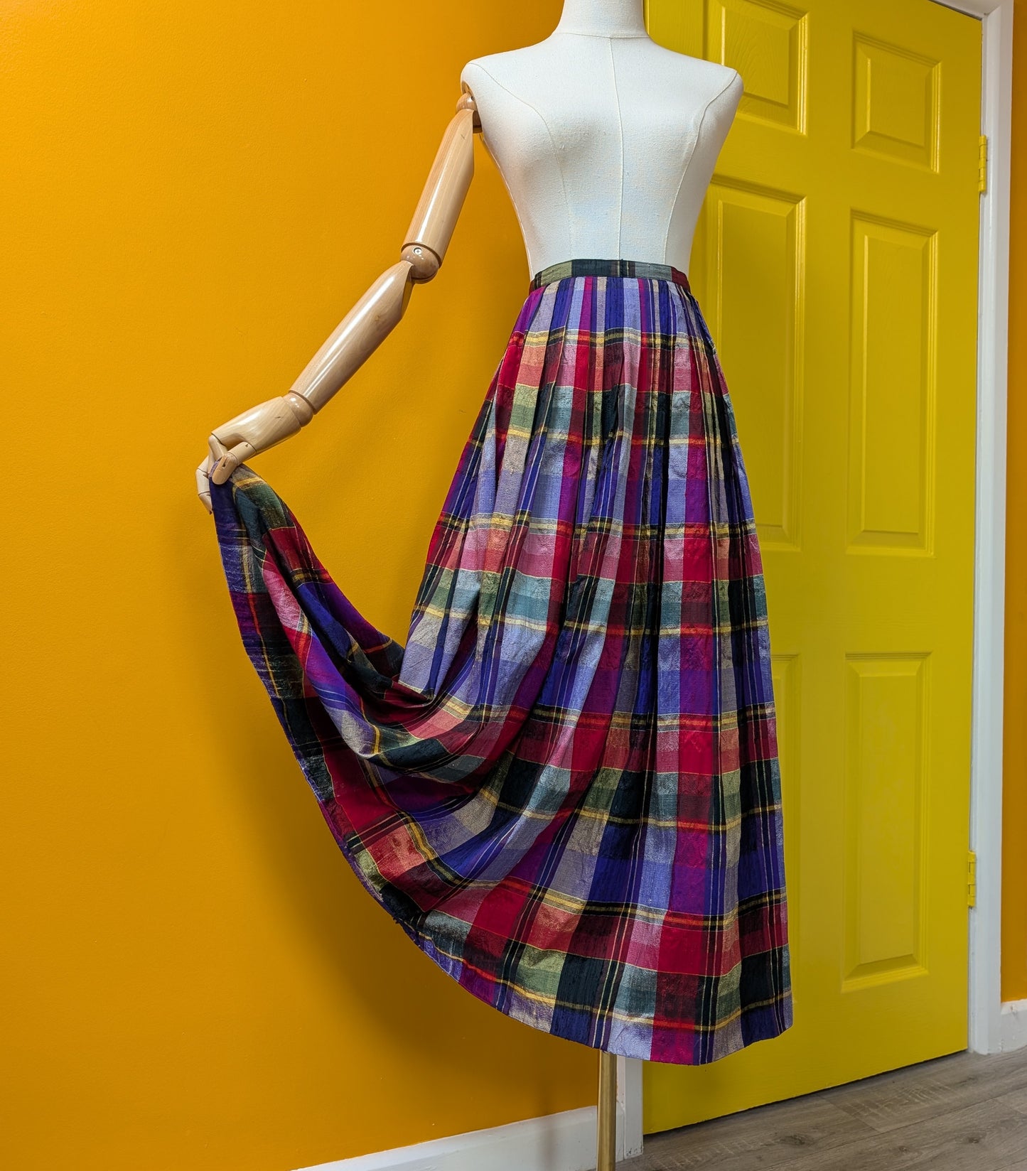 1980s Windsmoor silk skirt - 25.5" waist