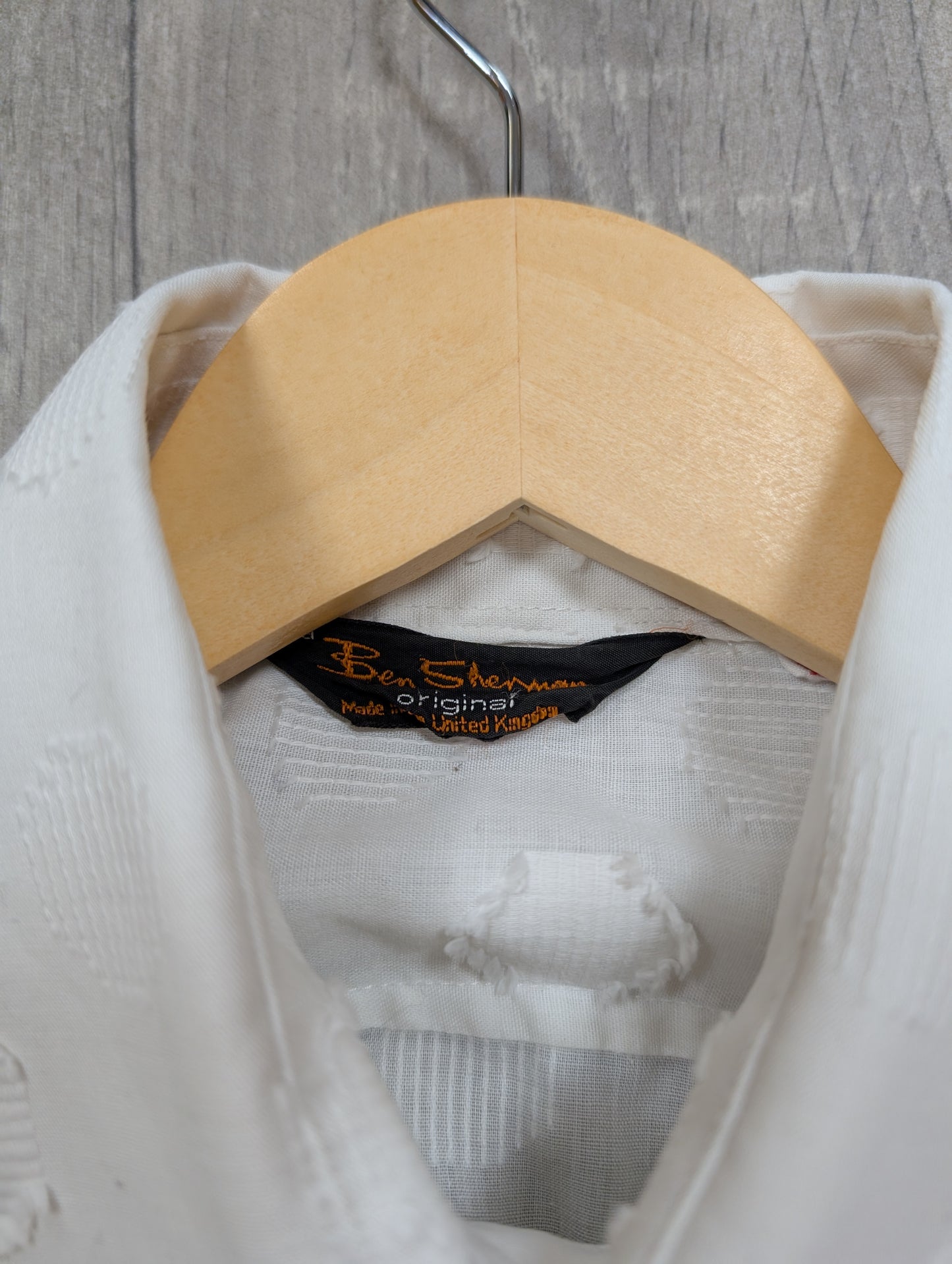 60s/70s Ben Sherman white shirt - M