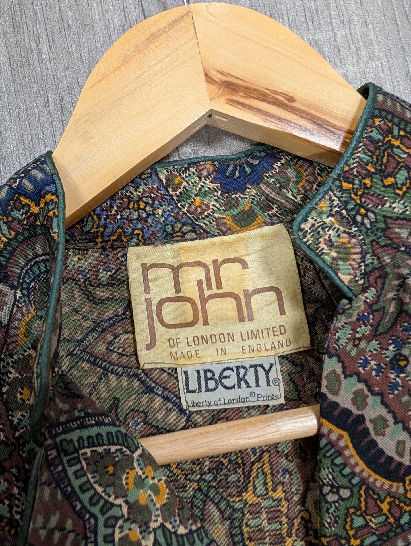 1970s Mr John wool Liberty fabric dress - Size 8