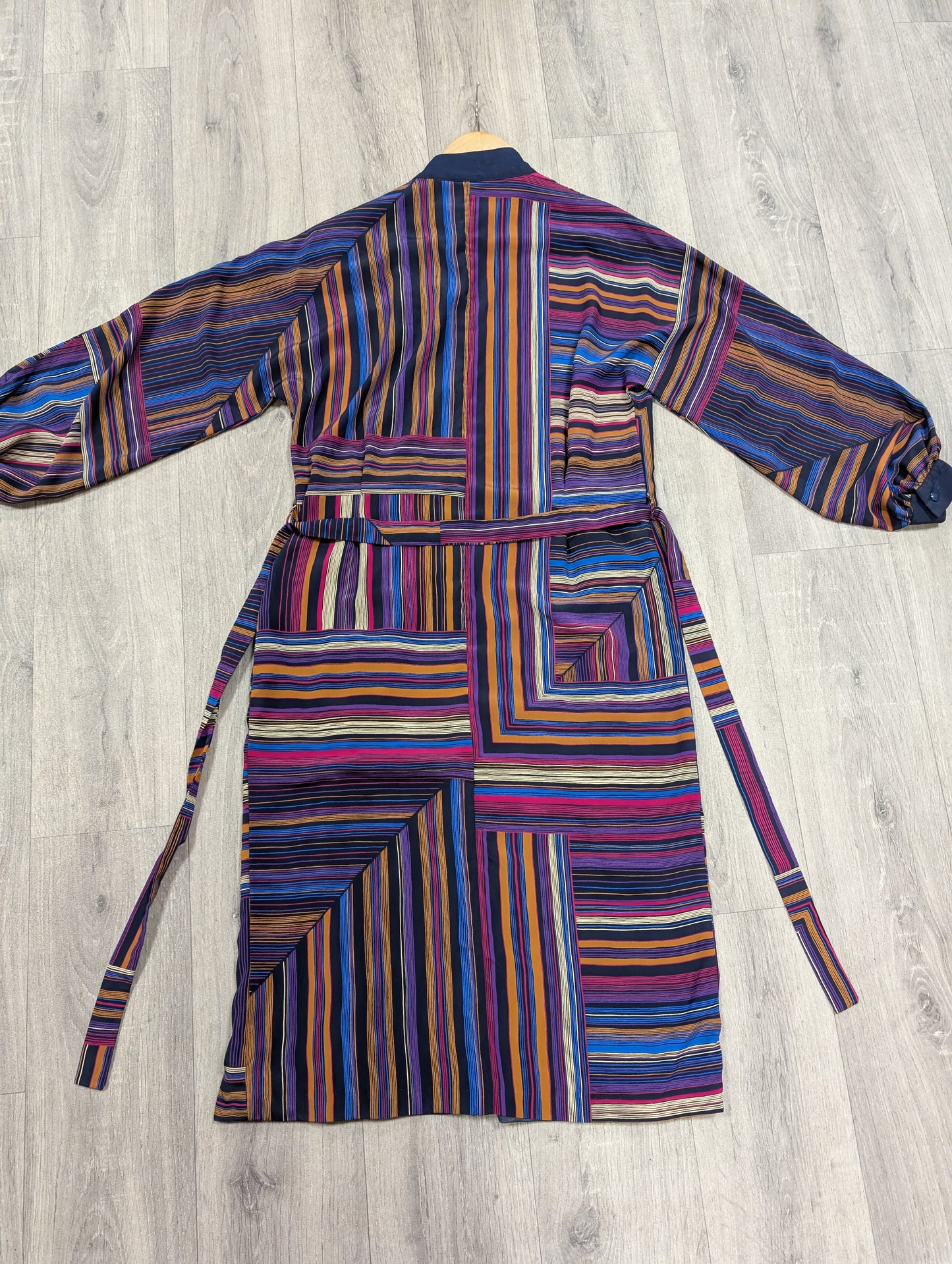 1980s Denise Lawrence dress and belt - Size 10