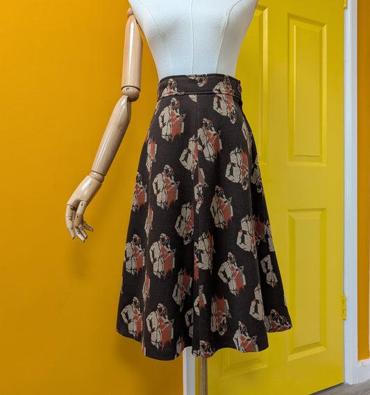 1970s Matthew Royce novelty skirt - 24"/25" waist