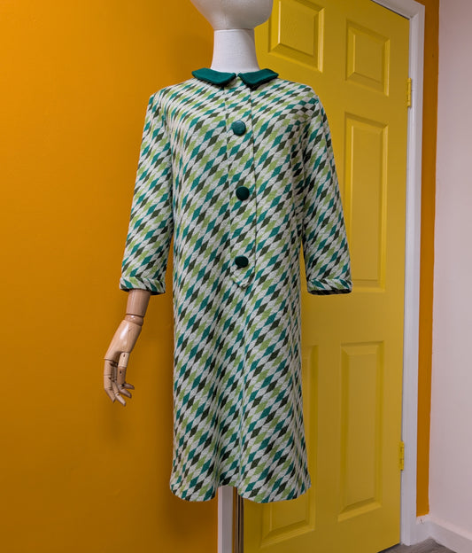 1960s Henrique of London green dress