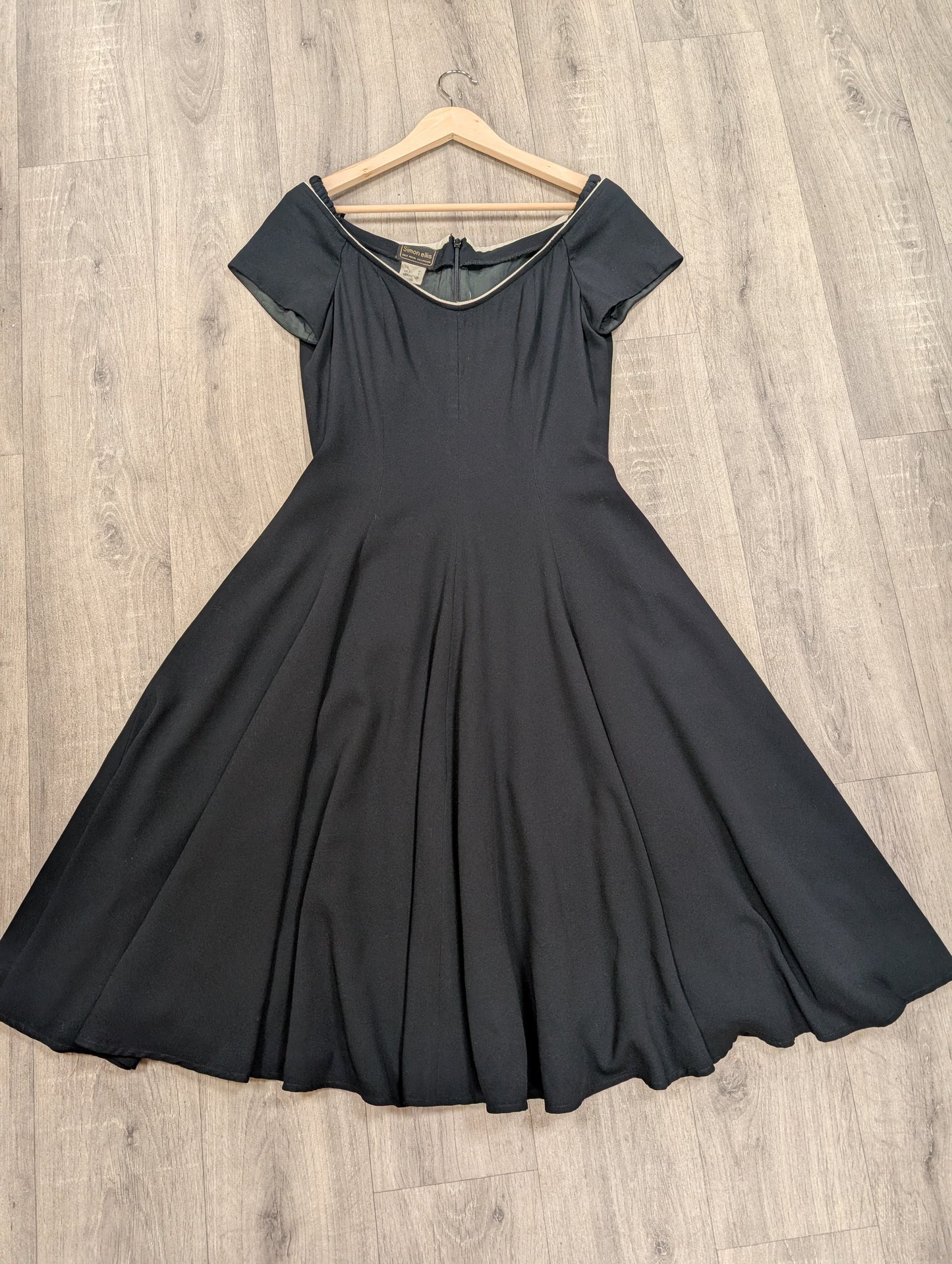 1990s Simon Ellis black dress - 10