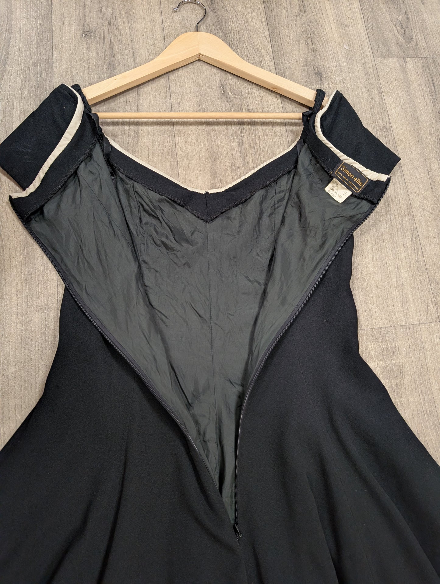 1990s Simon Ellis black dress - 10