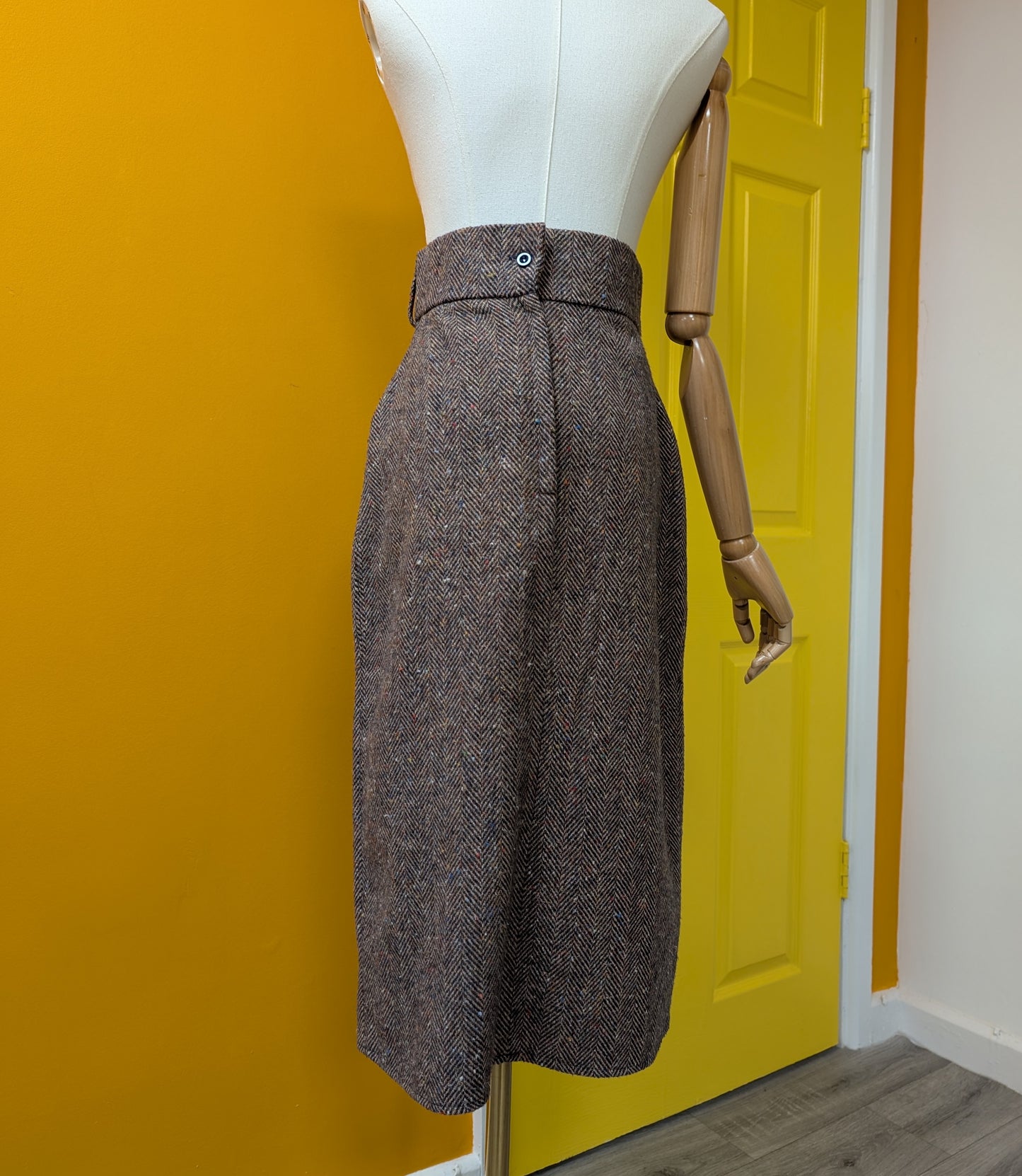 1970s wool blend skirt - 26" waist