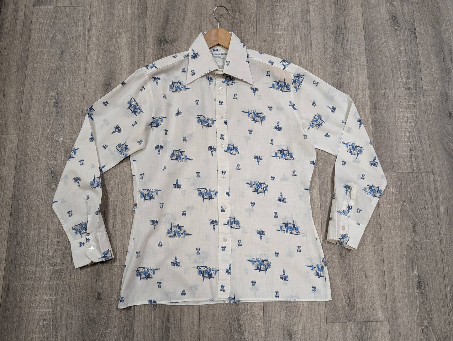 1970s John Henry Spencer novelty print shirt