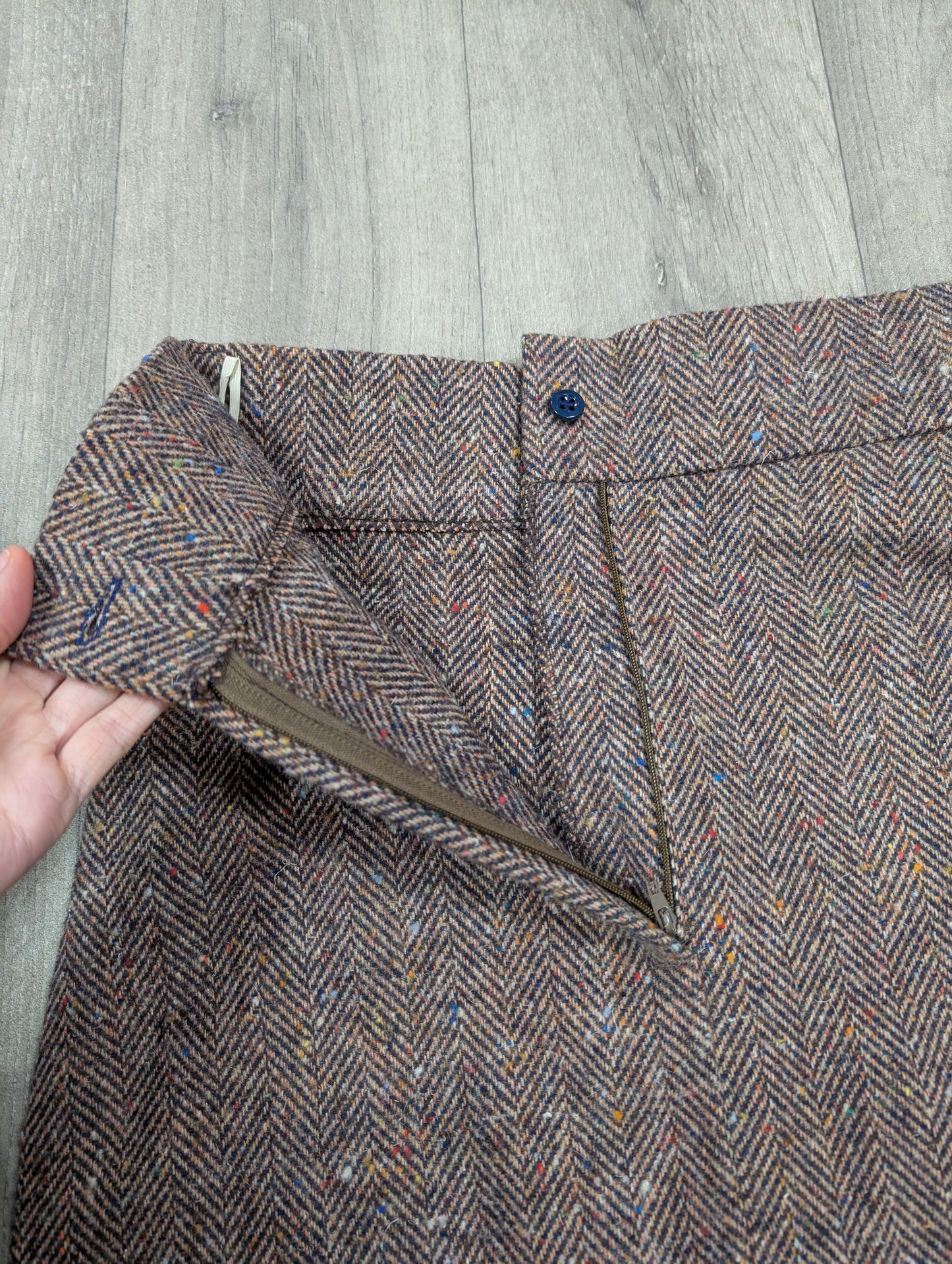 1970s wool blend skirt - 26" waist