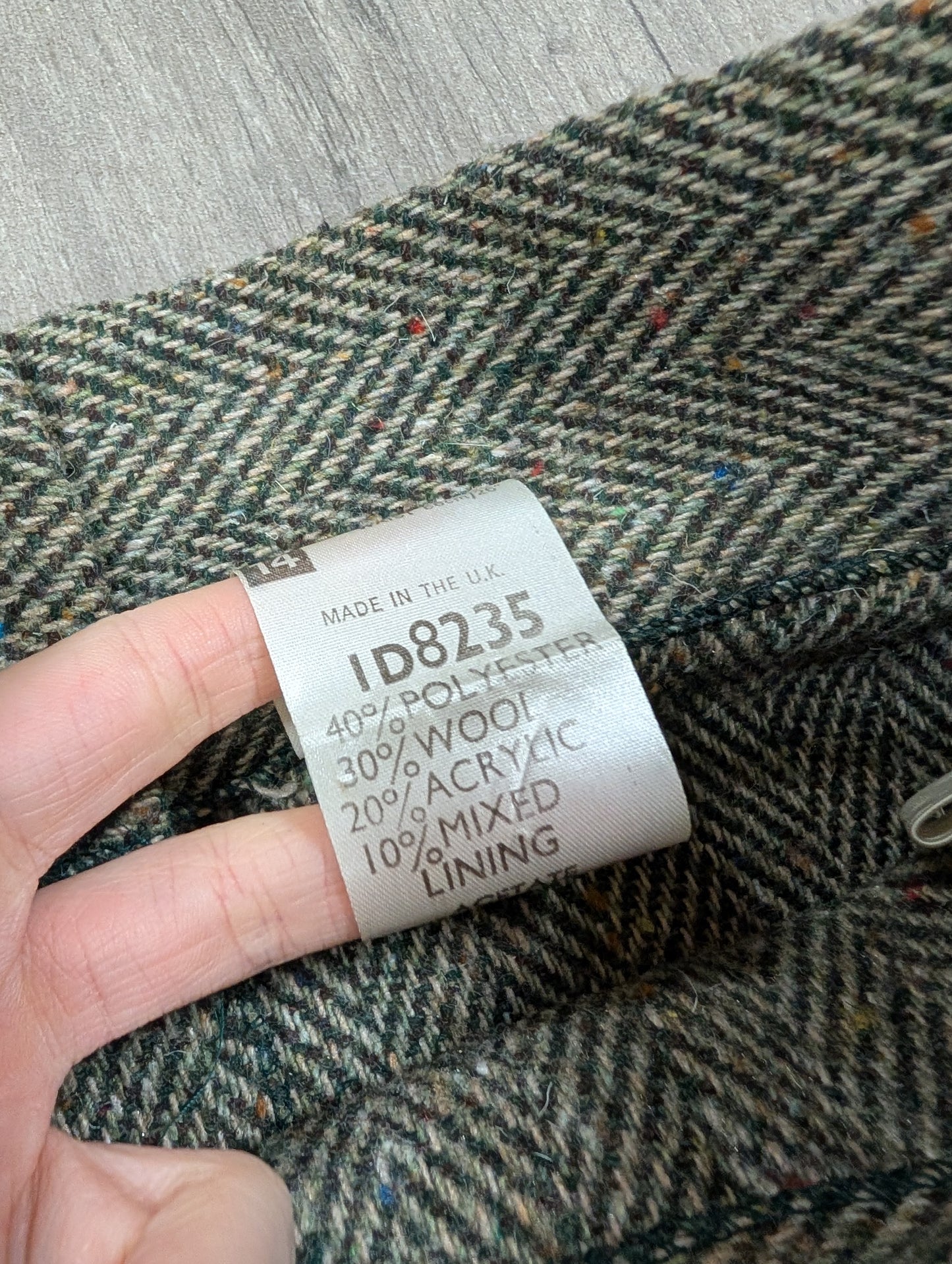 1970s wool blend skirt - 27" waist