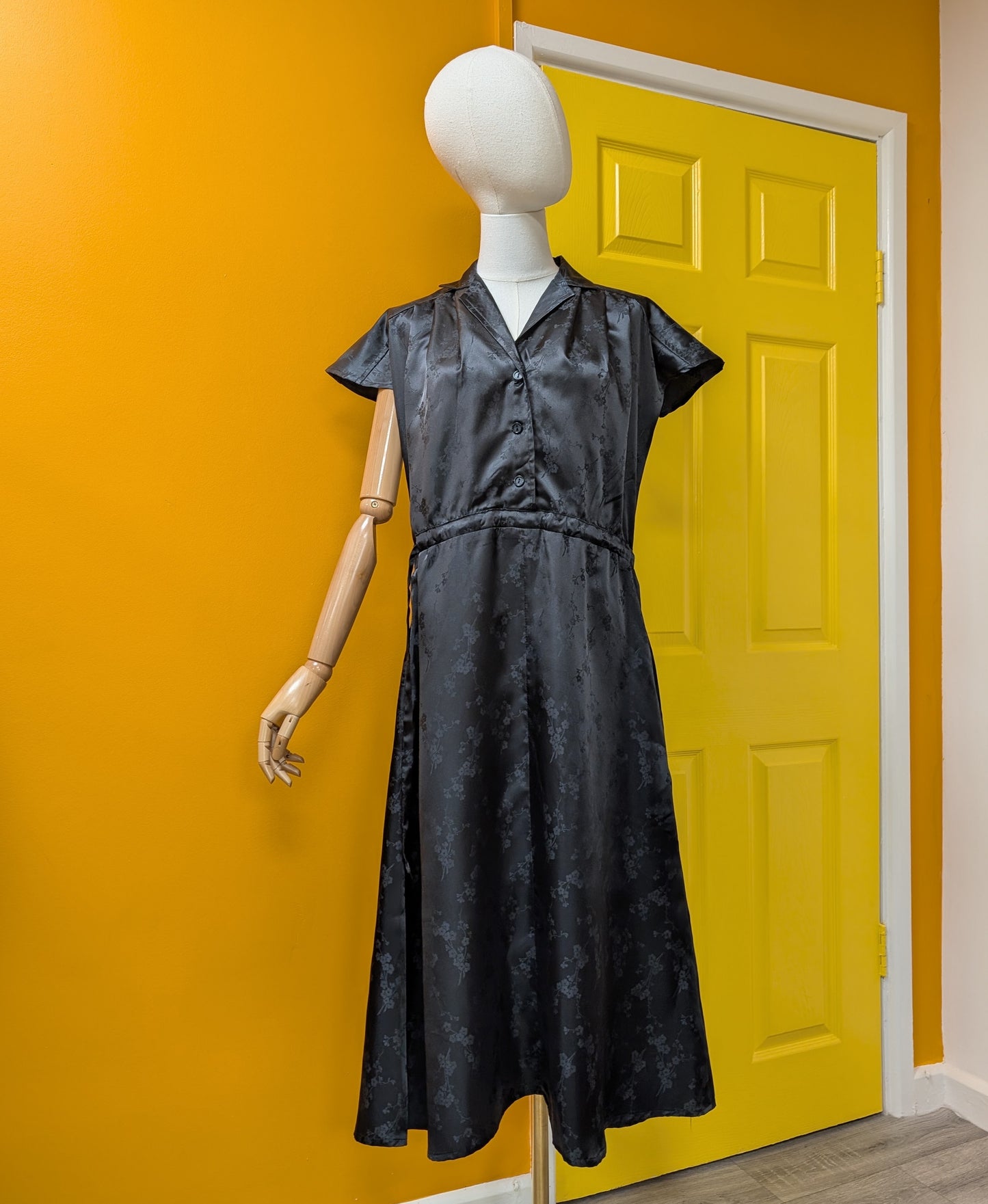 1970s Genebarrie black dress - M