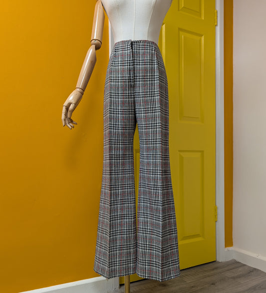 60s/70s Slimma wool blend flares - 25" waist