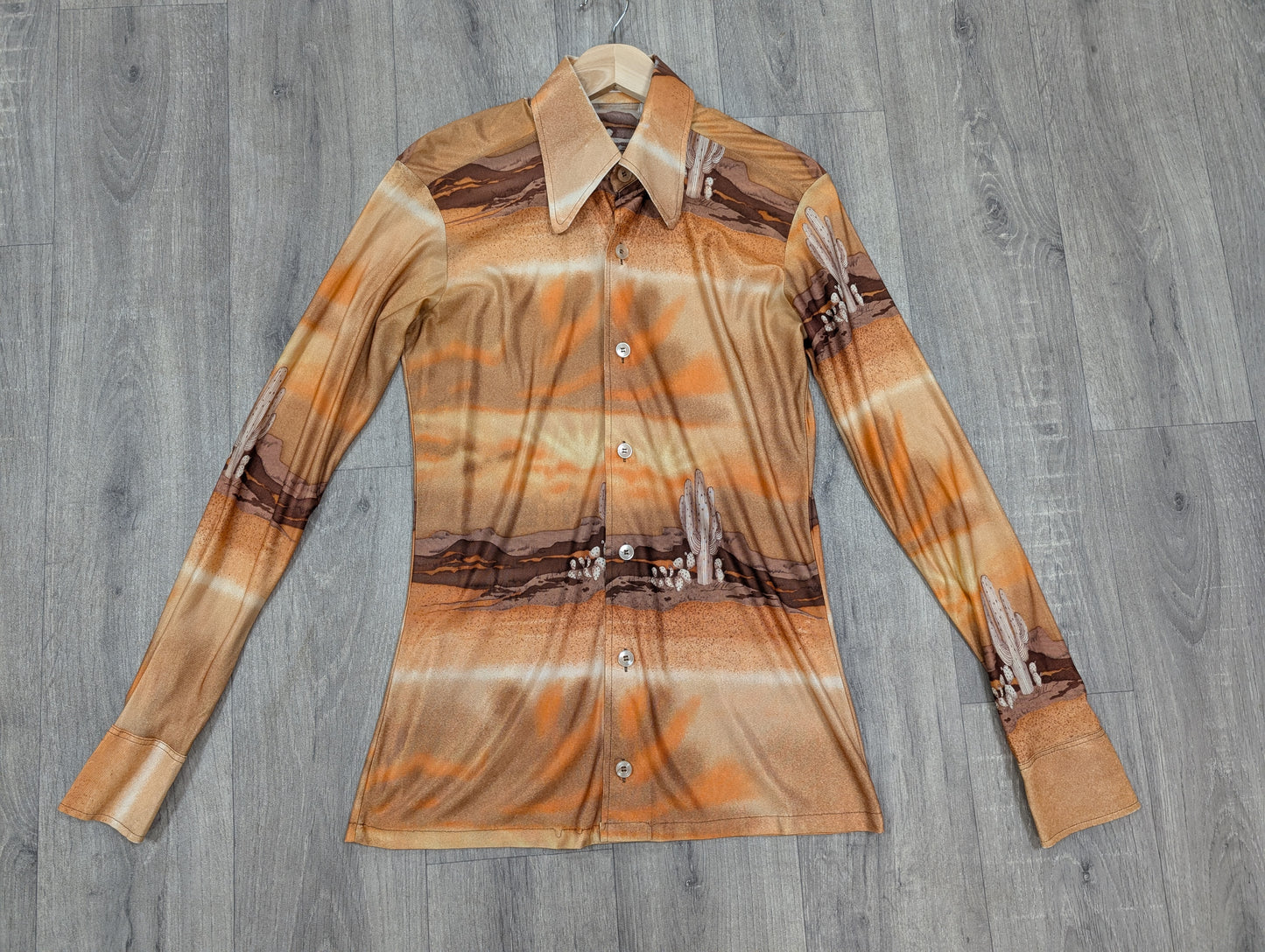 1970s Bonhomme cactus print shirt