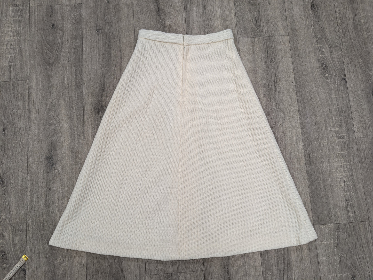 1970s white skirt and waistcoat - XXS 23"W