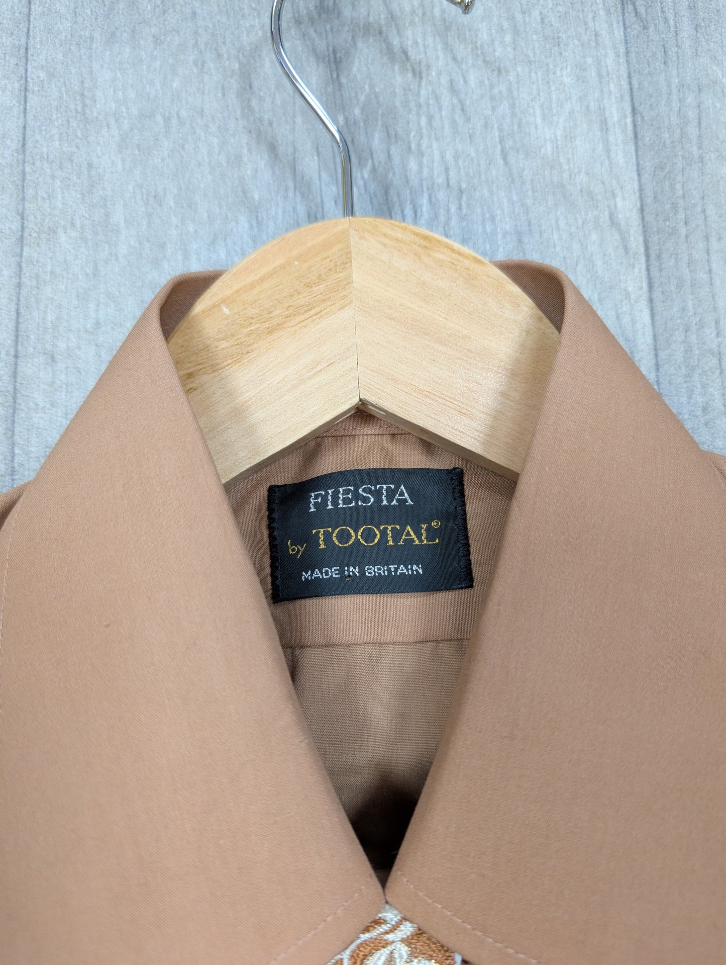 Unworn 1970s Fiesta by Tootal removable ruffle front shirt