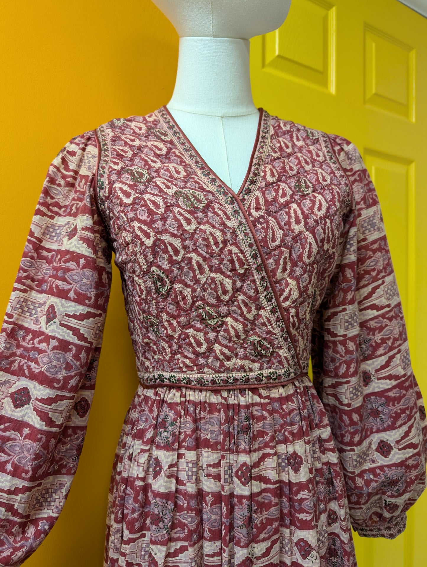 Gorgeous 1970s Phool Indian cotton dress - Size 6/8