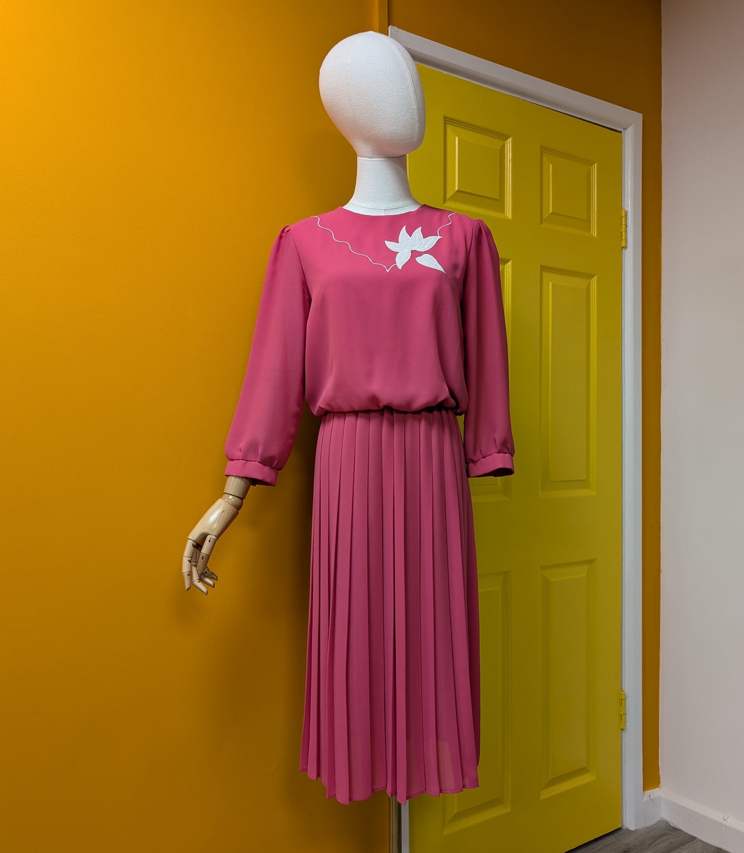 1980s pink dress - XS/S