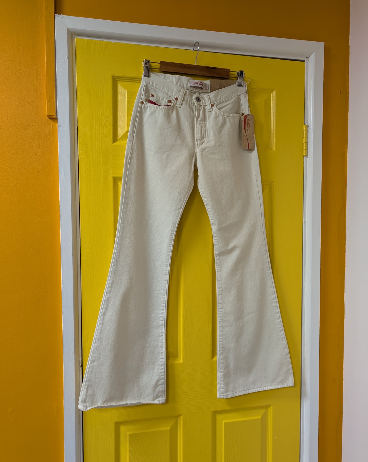 Deadstock Y2K Coca Cola white jeans - 26"W 31"L