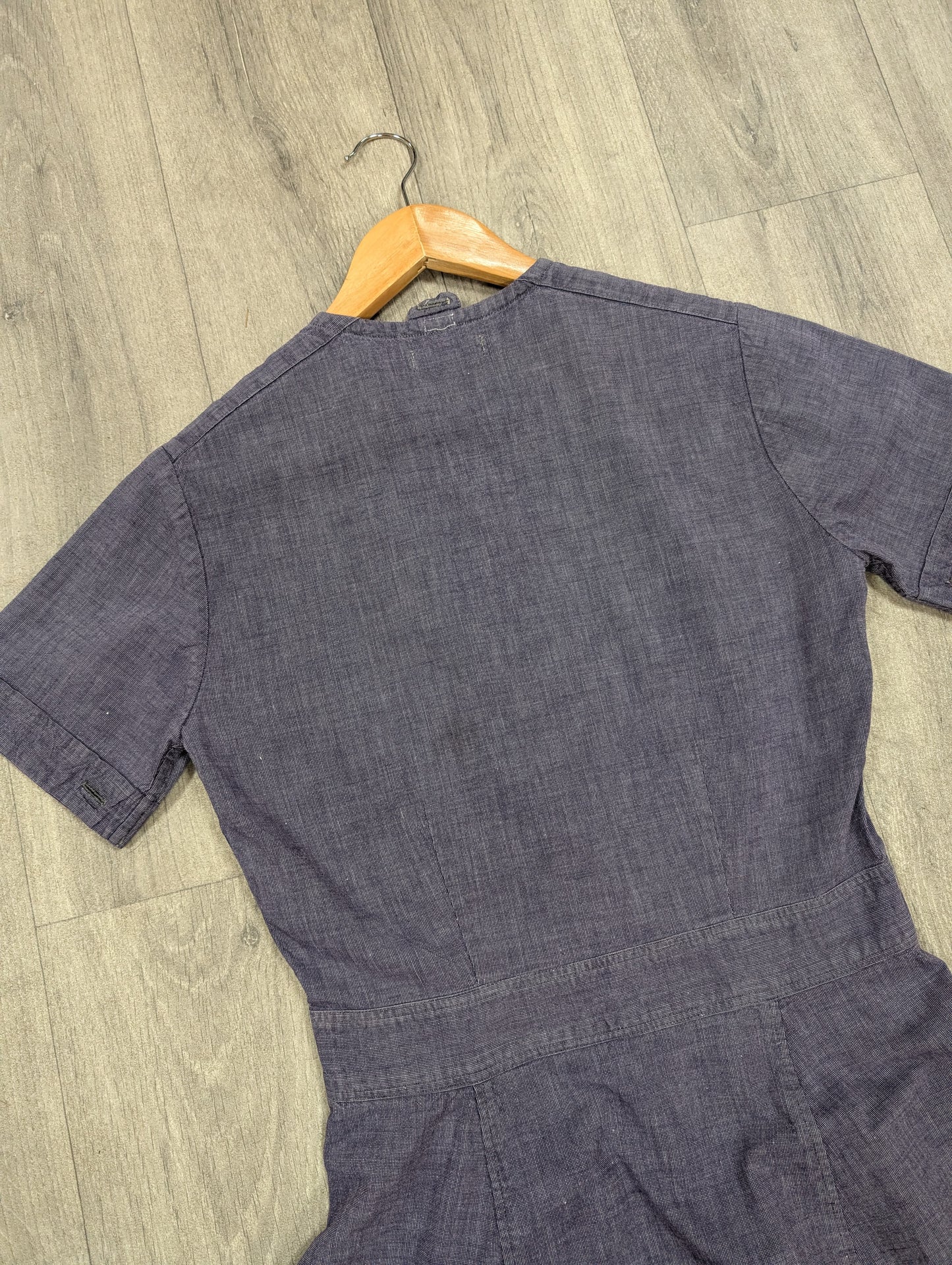 1940s Dutch chambray selvedge workwear dress nurse uniform - Size 8