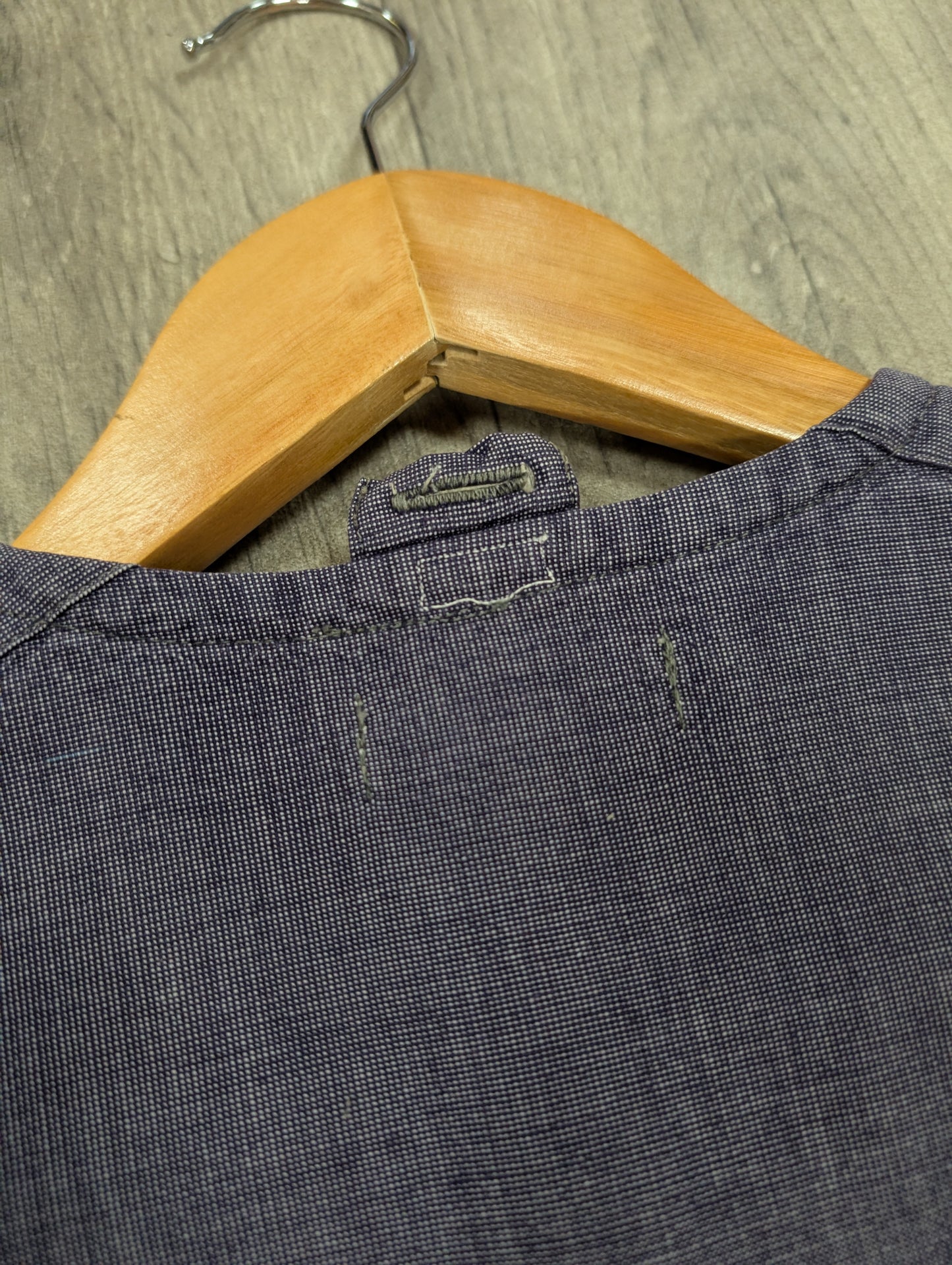 1940s Dutch chambray selvedge workwear dress nurse uniform - Size 8