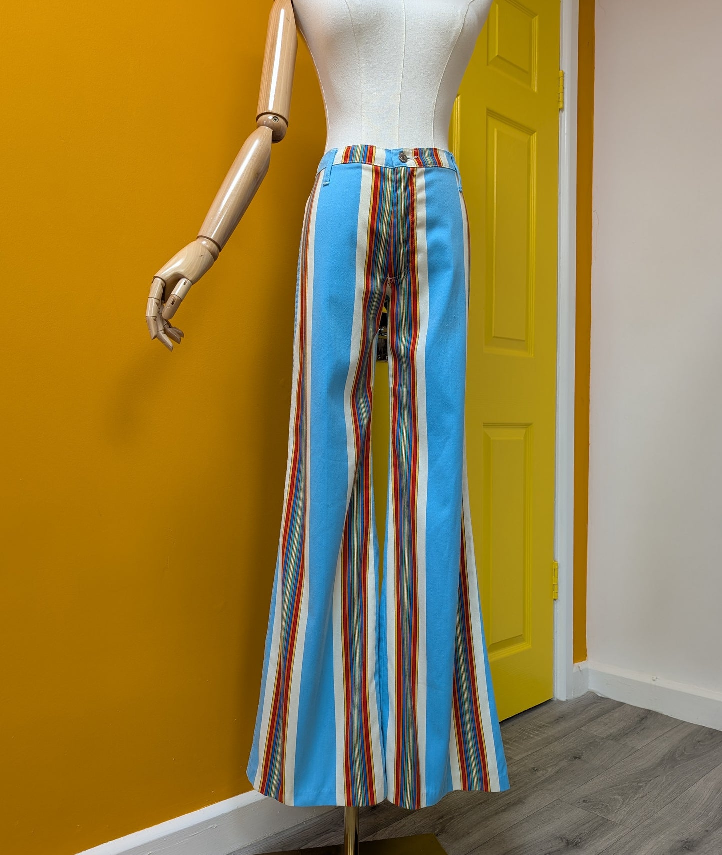 1970s Miss Levi's striped flares - XS