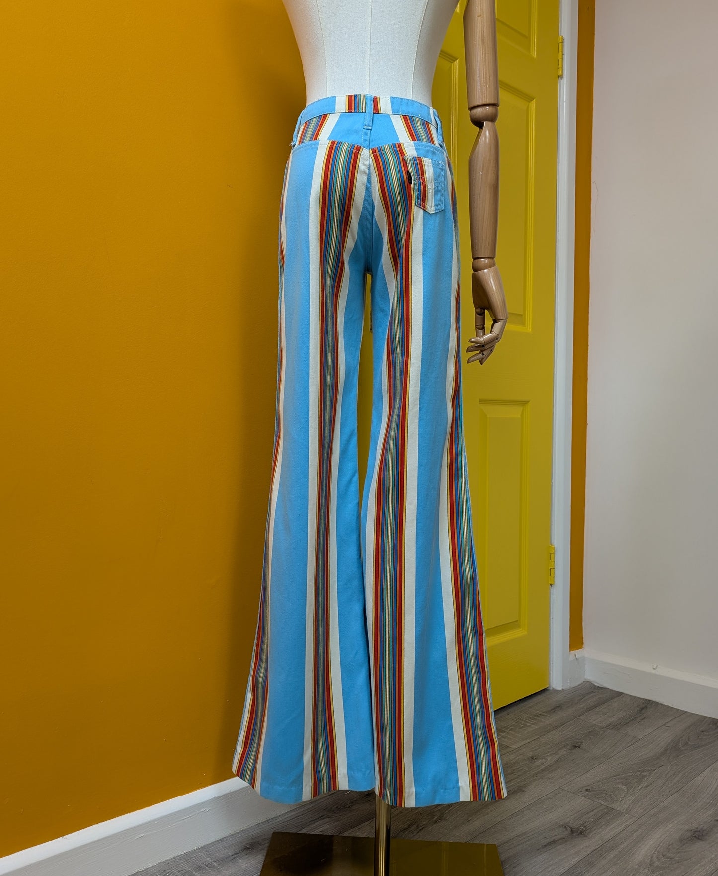 1970s Miss Levi's striped flares - XS