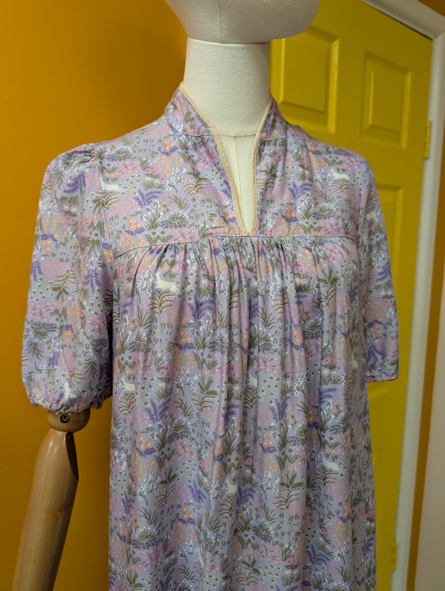 1970s C&A novelty print nightdress - XS/S