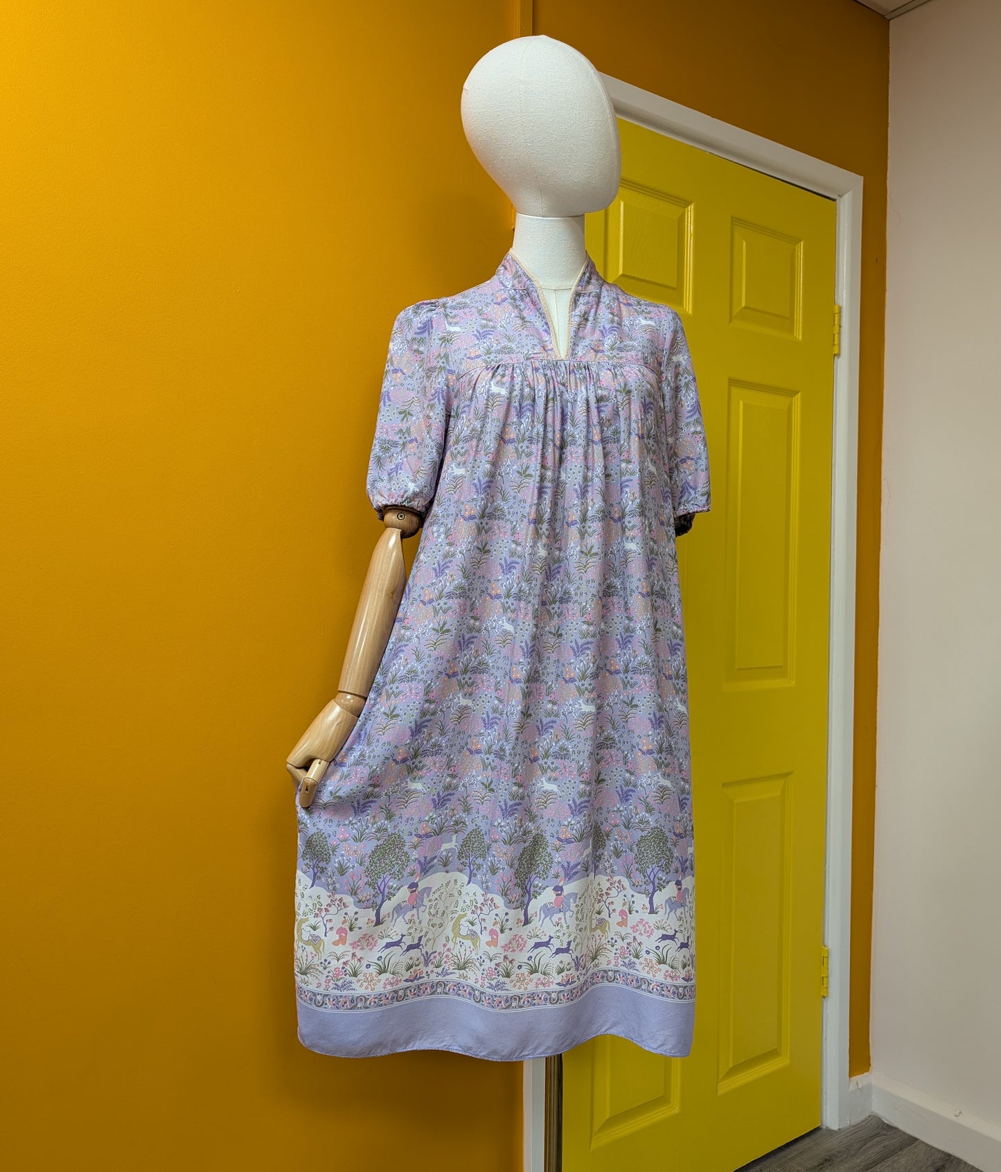 1970s C&A novelty print nightdress - XS/S