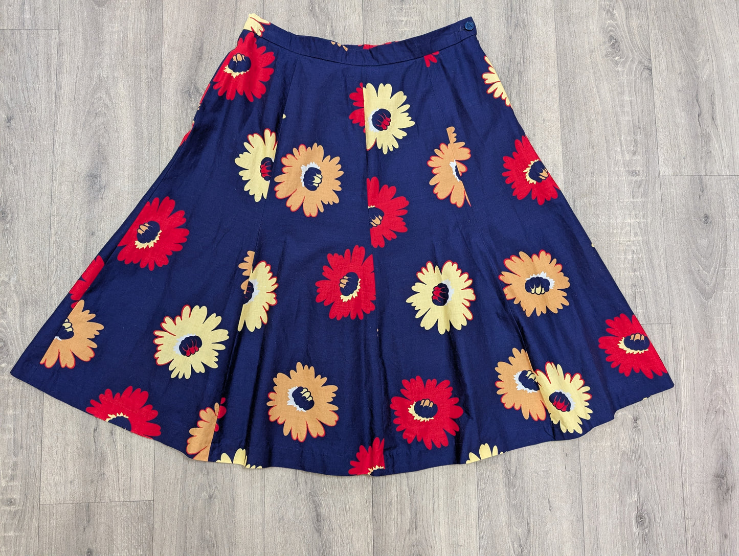 70s/80s Avant cotton floral skirt - 31" waist/12/14