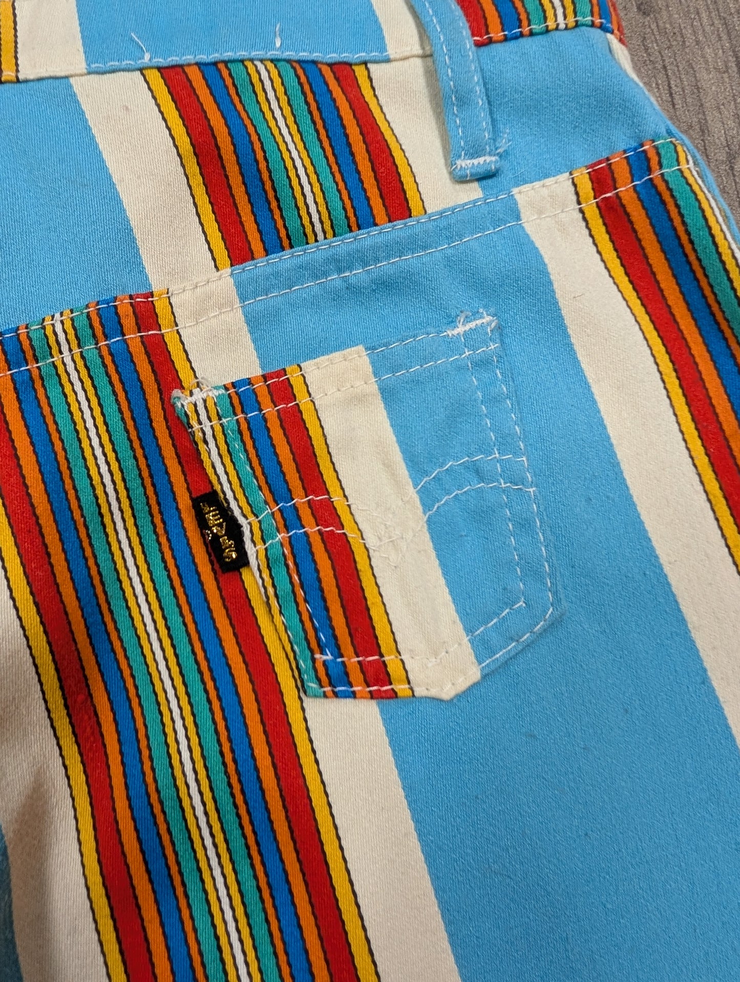 1970s Miss Levi's striped flares - XS