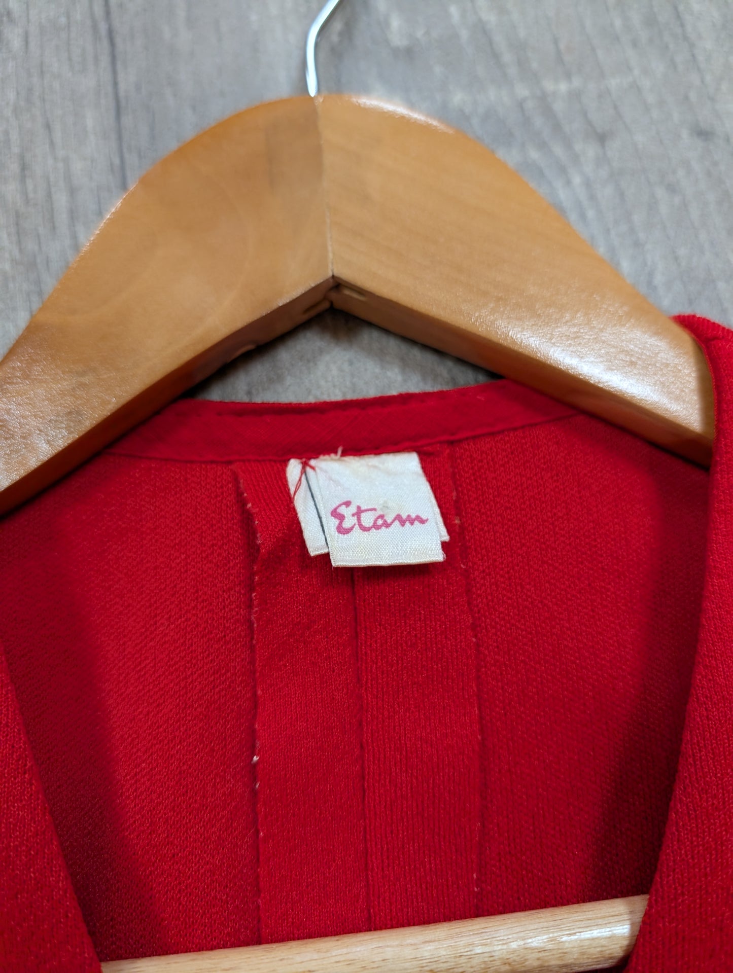 1970s Etam red wrap top - XS/S