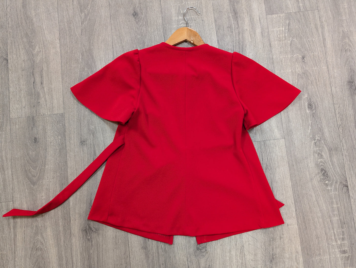 1970s Etam red wrap top - XS/S