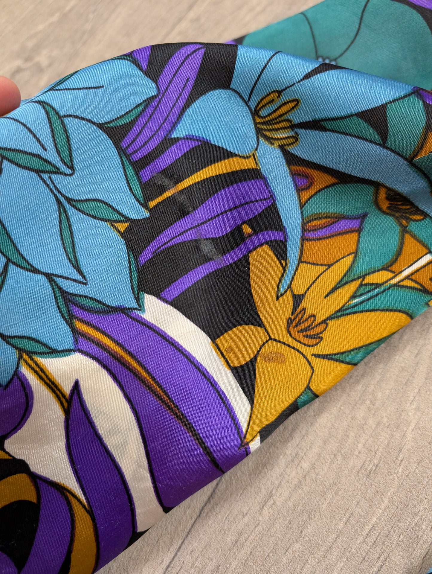 1960s psychedelic floral top - S