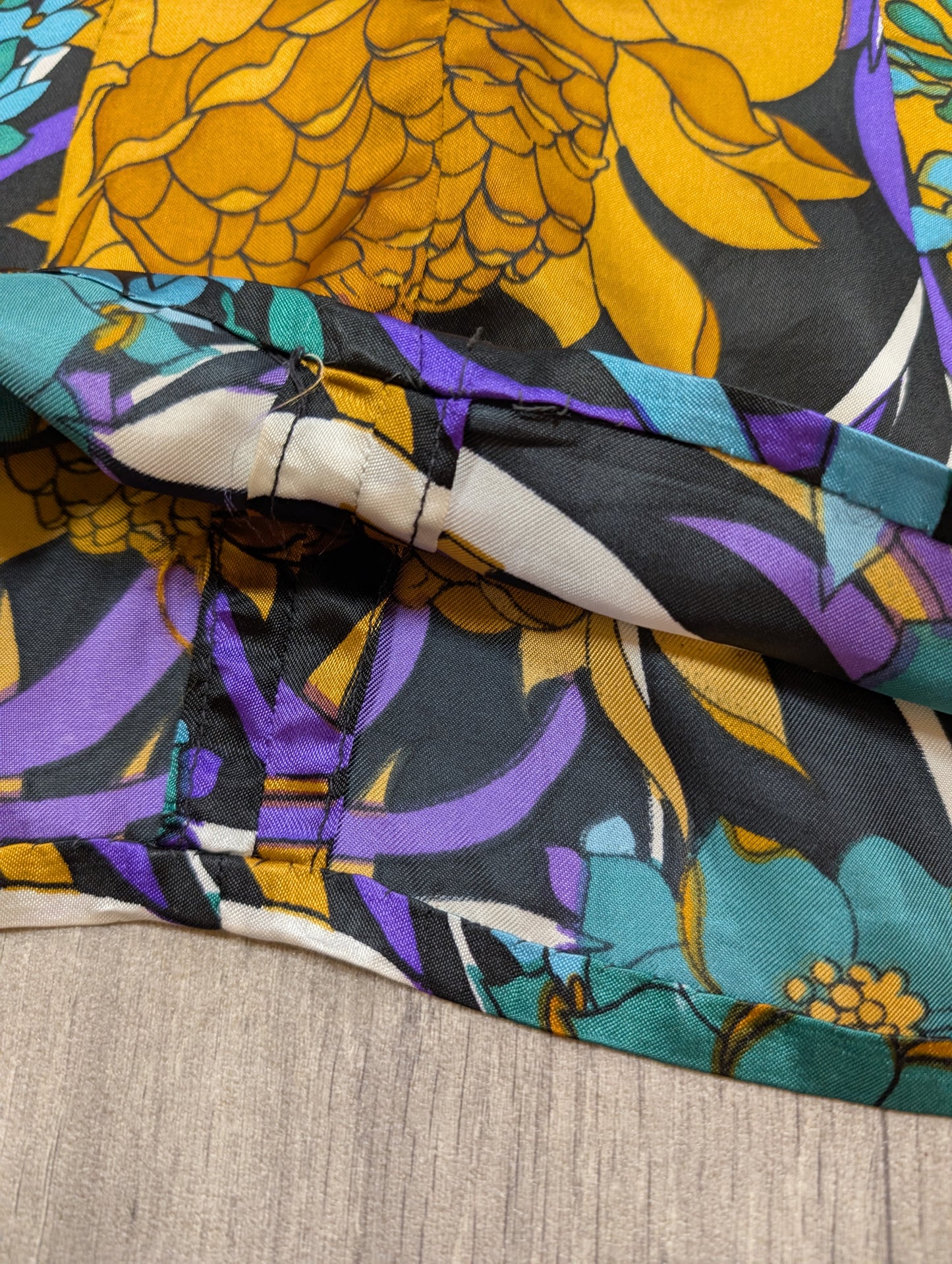1960s psychedelic floral top - S
