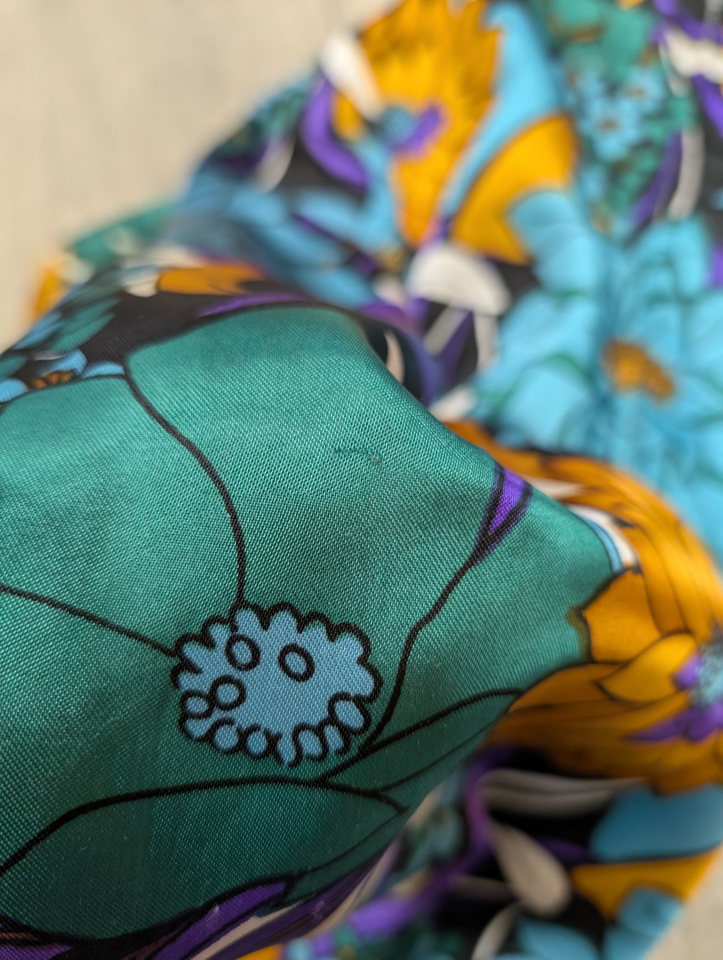 1960s psychedelic floral top - S