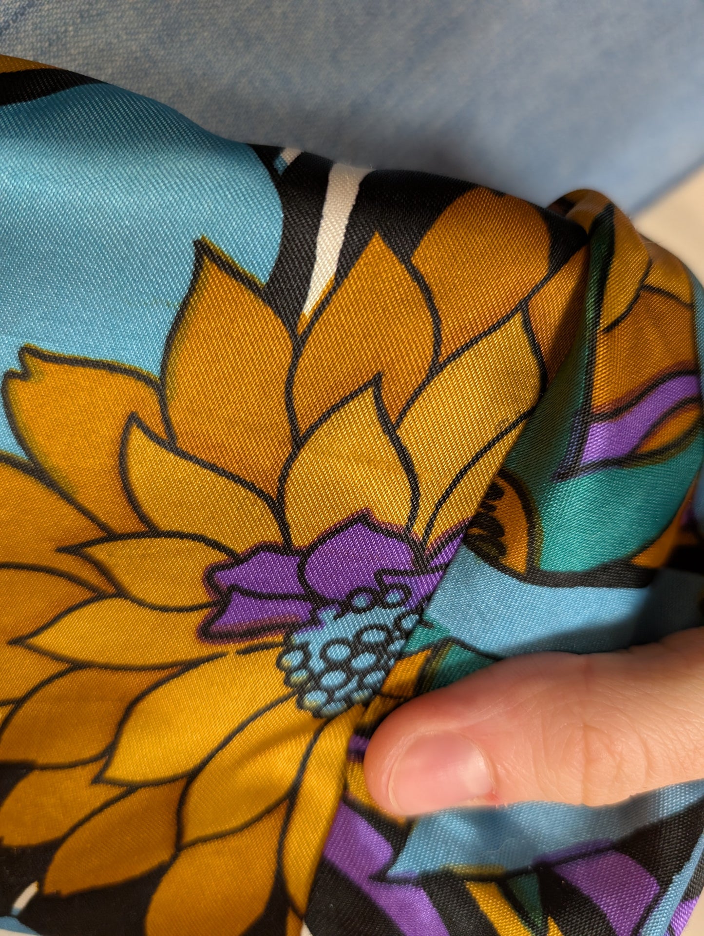 1960s psychedelic floral top - S