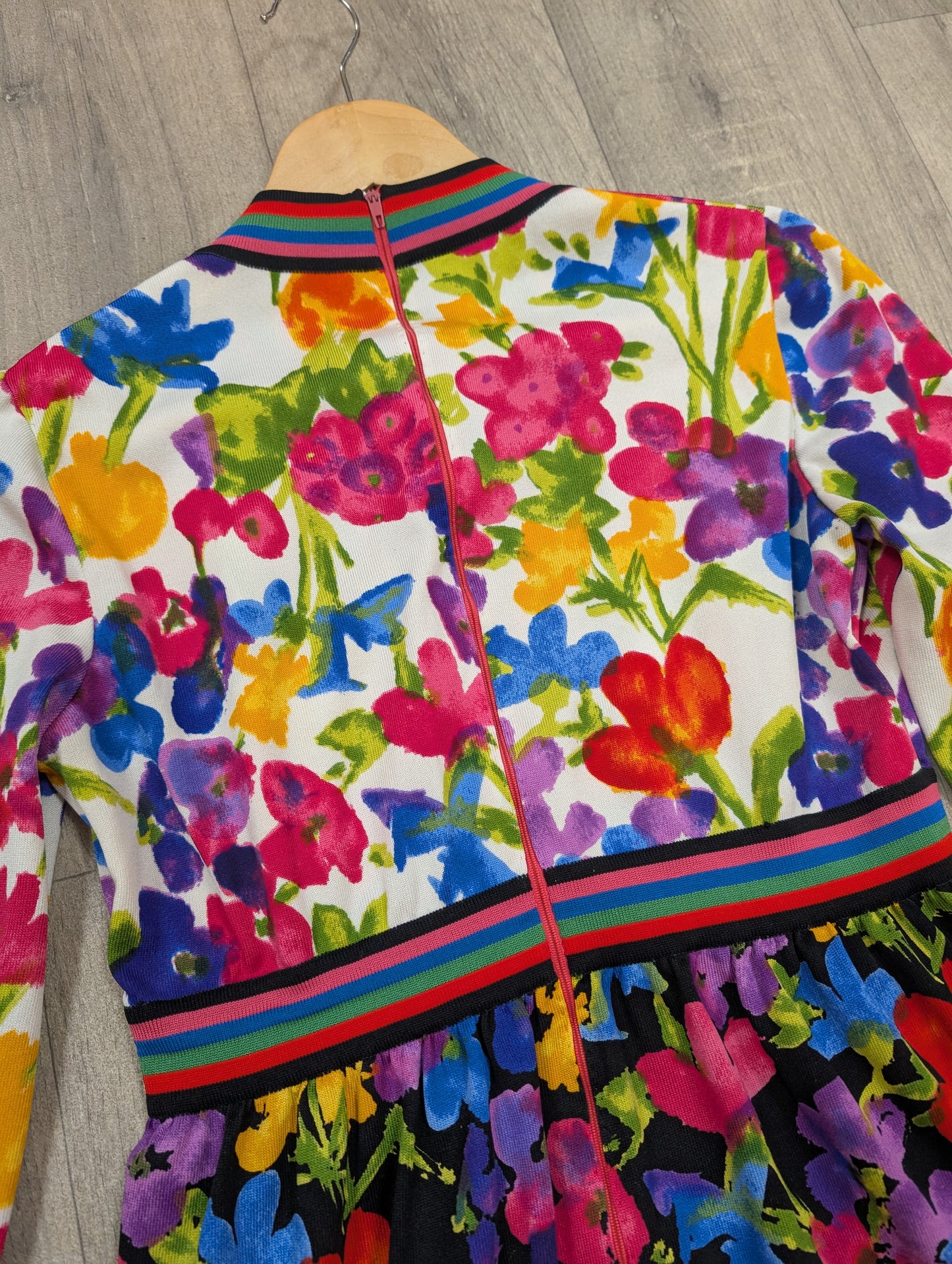 Gorgeous 1970s Goldworm colourful floral maxi dress
