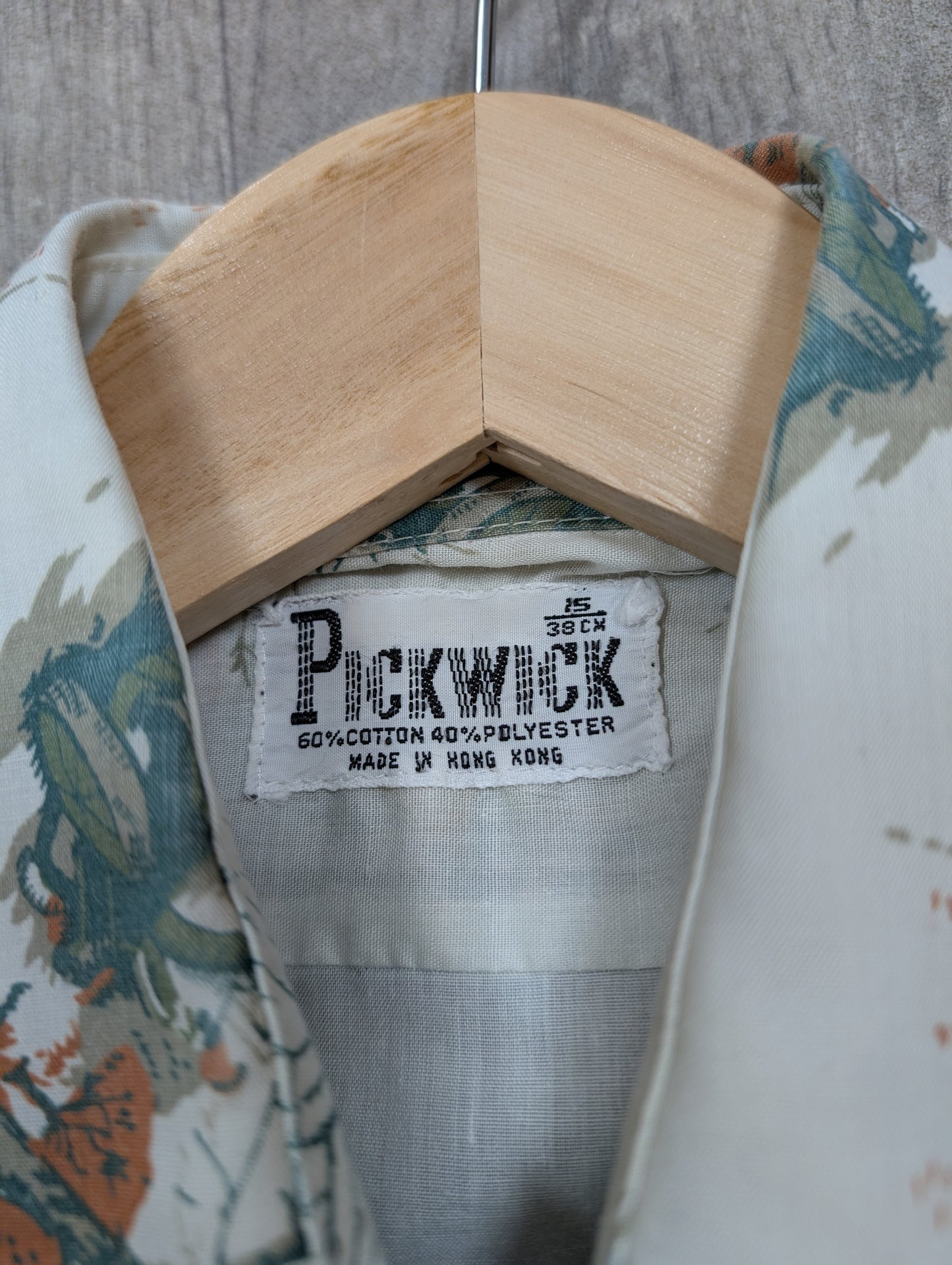 1970s Pickwick novelty car print shirt