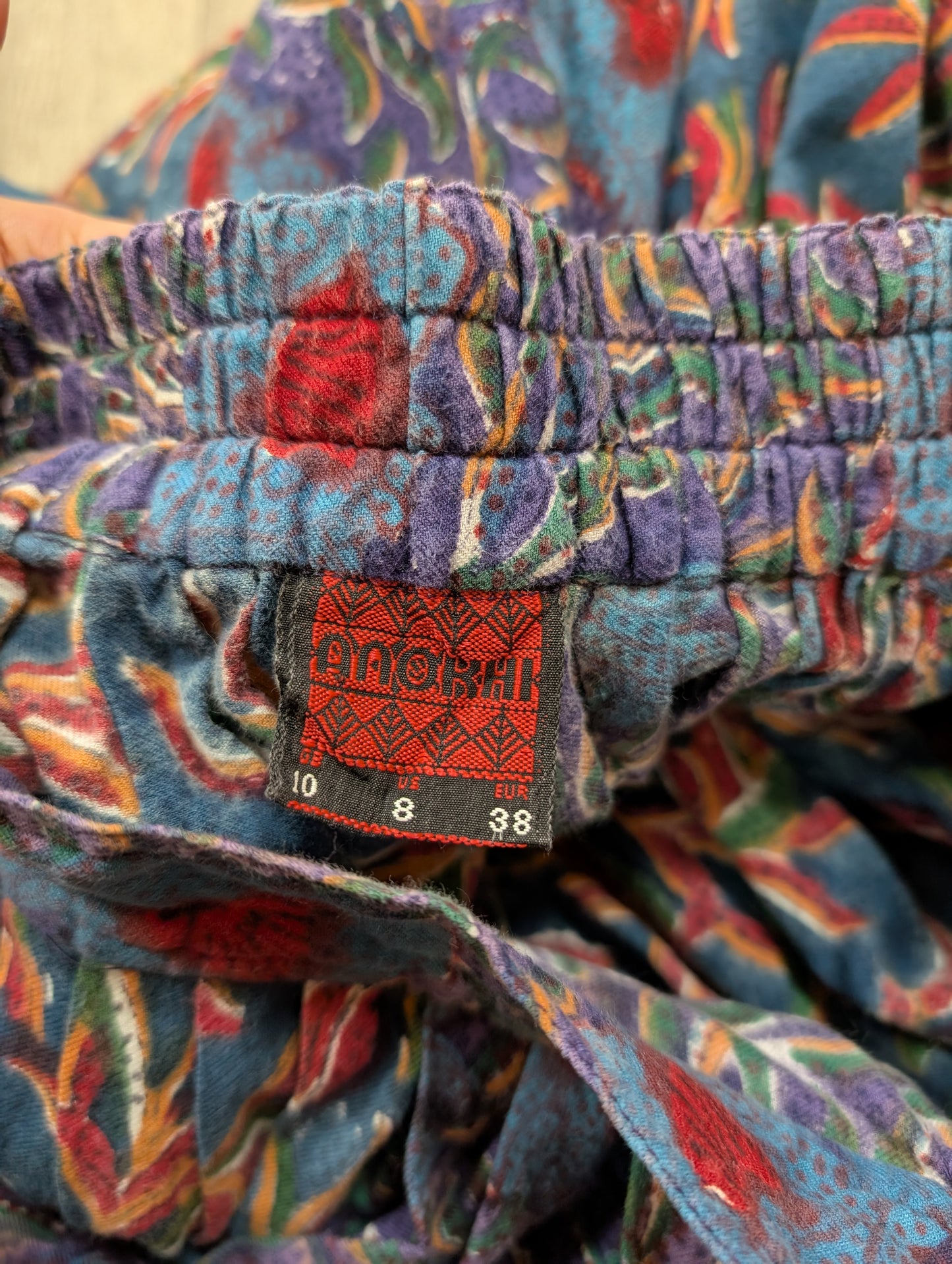 Gorgeous 1980s Anokhi Indian cotton skirt - XS