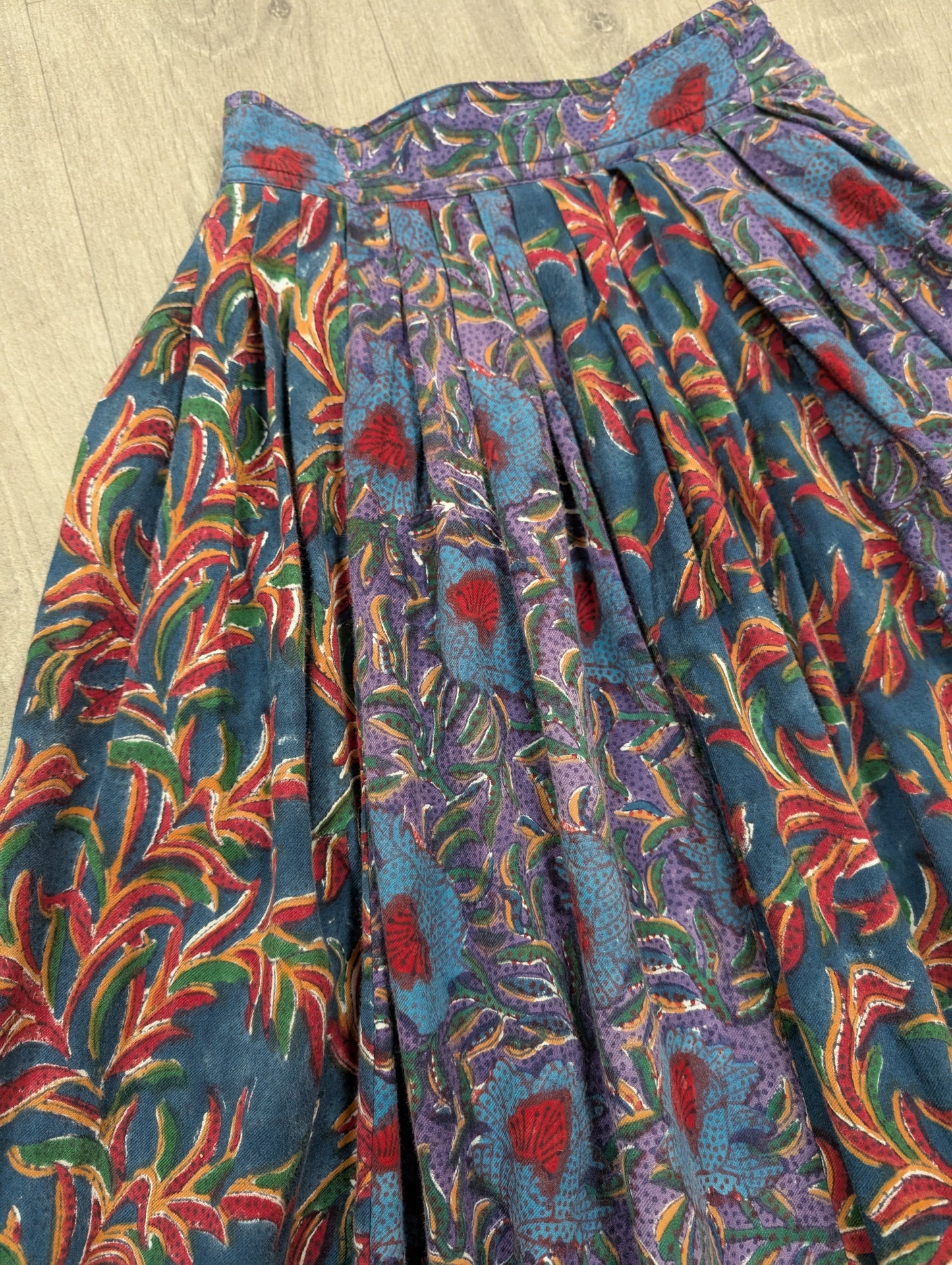 Gorgeous 1980s Anokhi Indian cotton skirt - XS